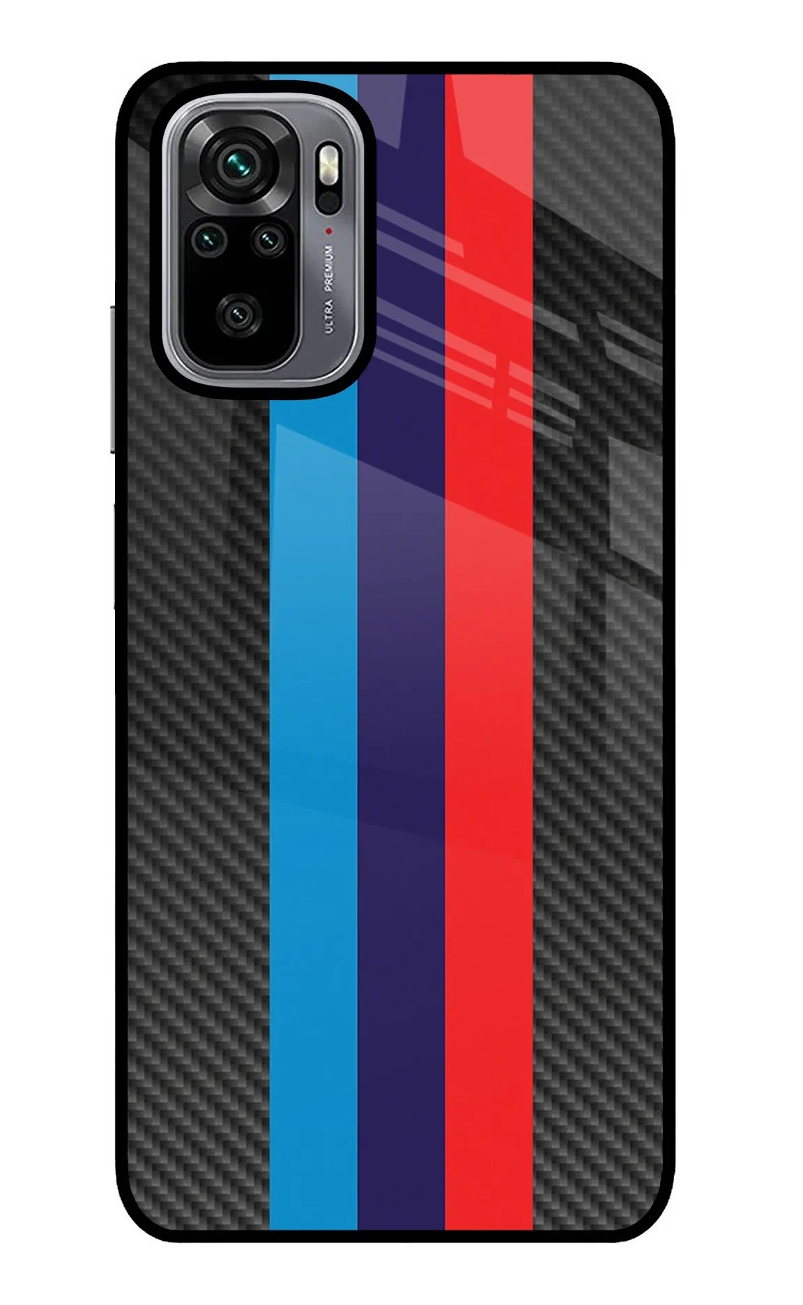 BMW Stripes Pattern Redmi Note 10/10S Glass Case - BMW Stripes Pattern Redmi Note 10/10S Glass Case BMW Stripes Pattern Redmi Note 10/10S Glass Case