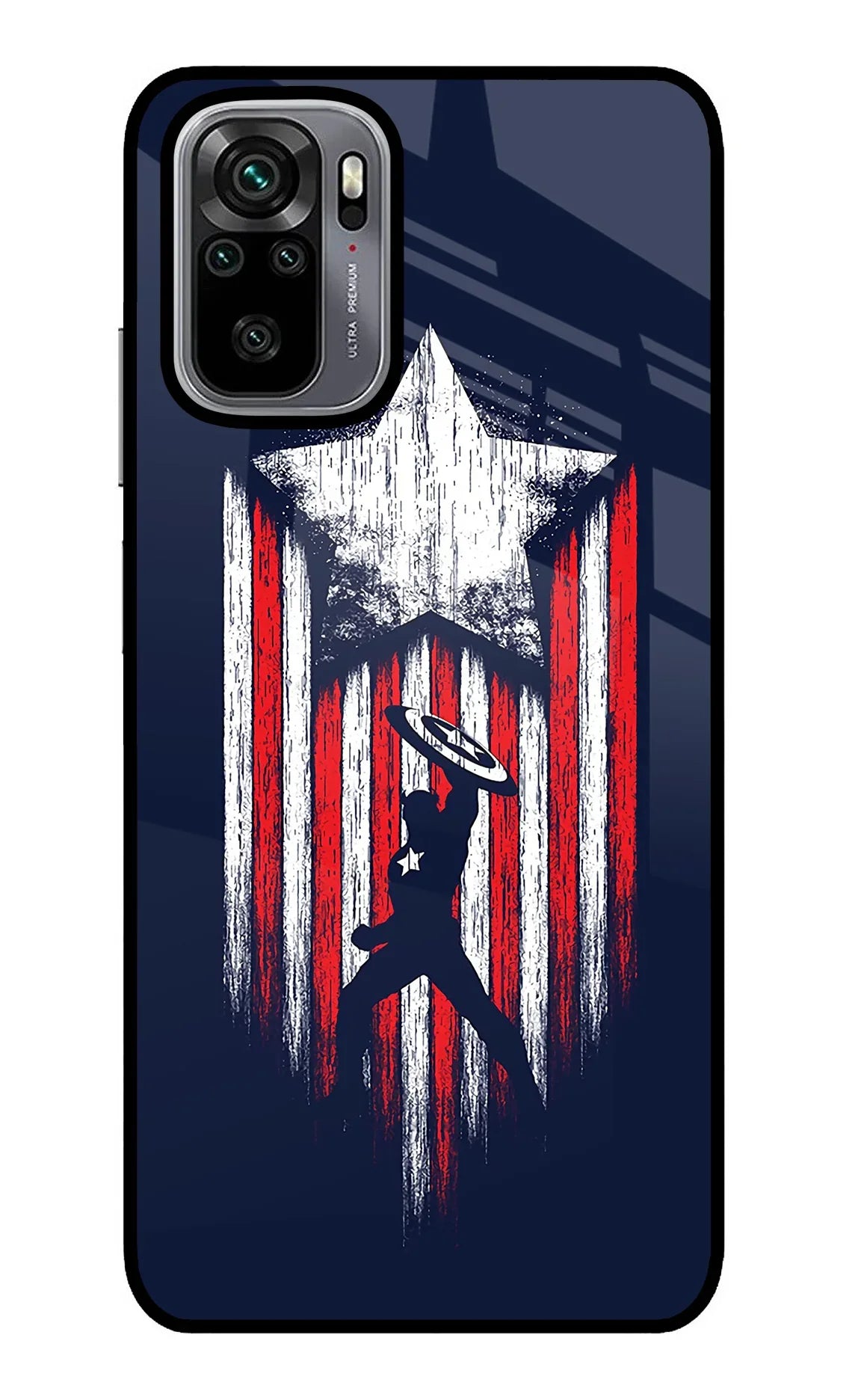 Captain America Marvel Art Redmi Note 10/10S Glass Case - Captain America Marvel Art Redmi Note 10/10S Glass Case Captain America Marvel Art Redmi Note 10/10S Glass Case
