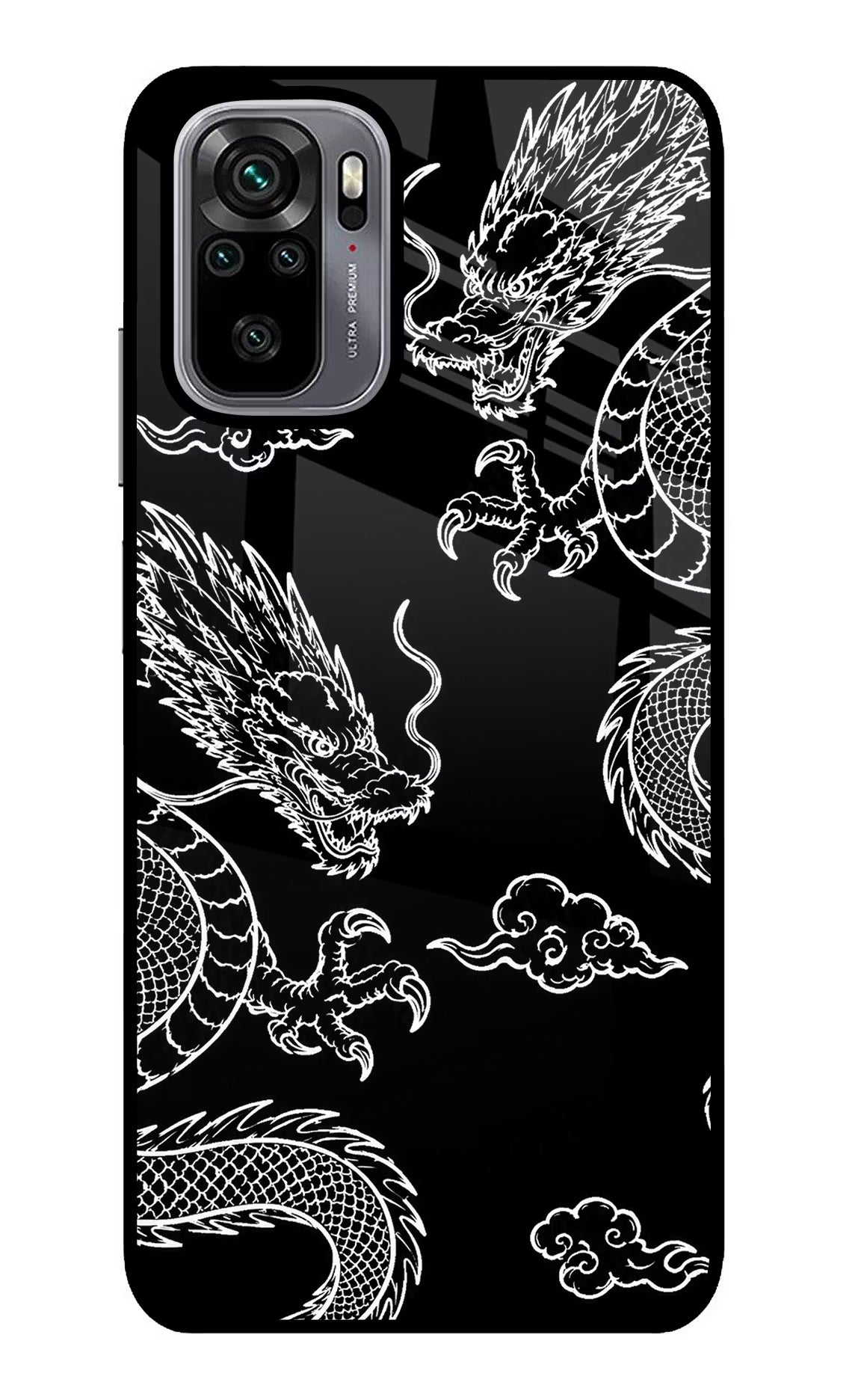 Twin Dragons Redmi Note 10/10S Glass Case - Twin Dragons Redmi Note 10/10S Glass Case Twin Dragons Redmi Note 10/10S Glass Case