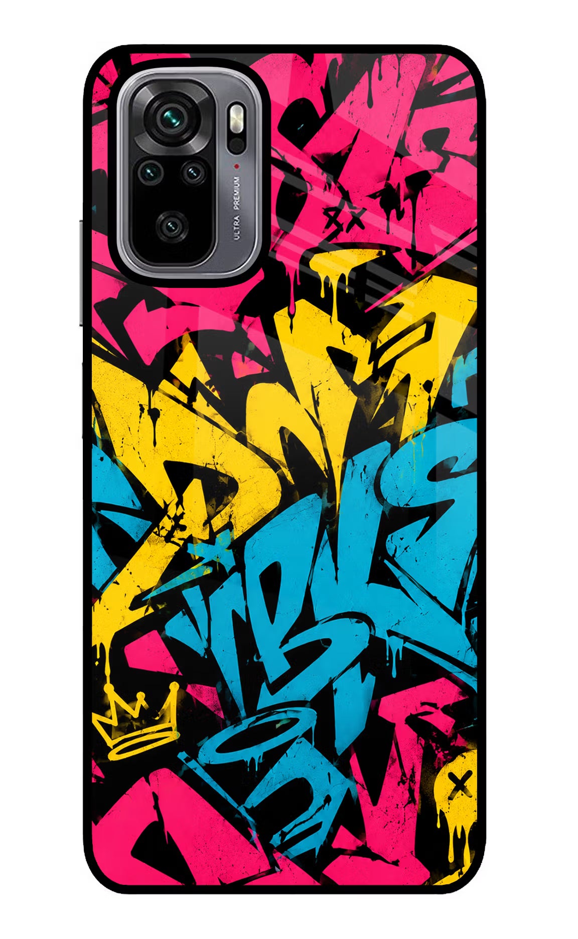 Graffiti Vibe Redmi Note 10/10S Glass Case - Graffiti Vibe Redmi Note 10/10S Glass Case Graffiti Vibe Redmi Note 10/10S Glass Case