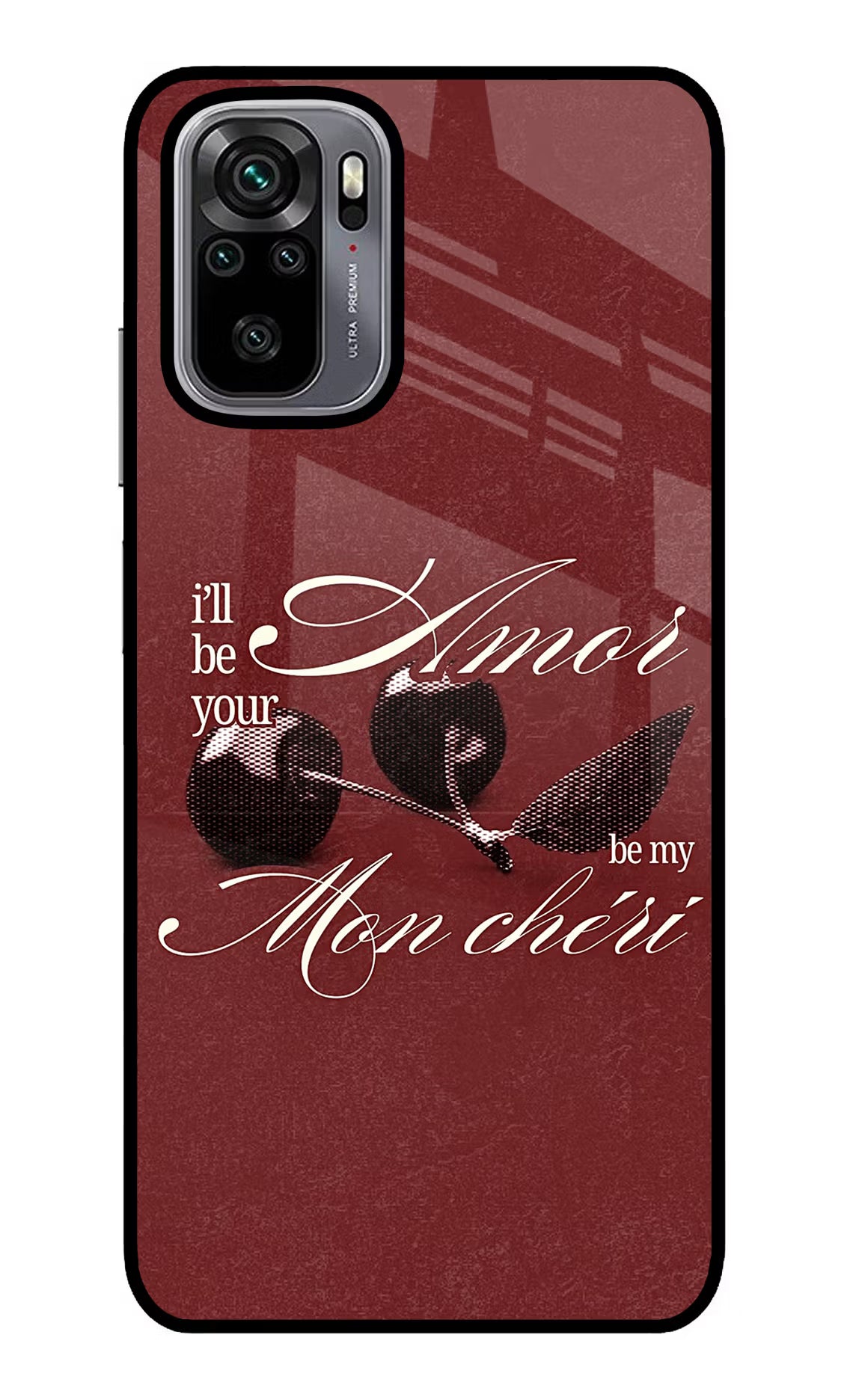 Velvet Cherry Redmi Note 10/10S Glass Case - Velvet Cherry Redmi Note 10/10S Glass Case Velvet Cherry Redmi Note 10/10S Glass Case