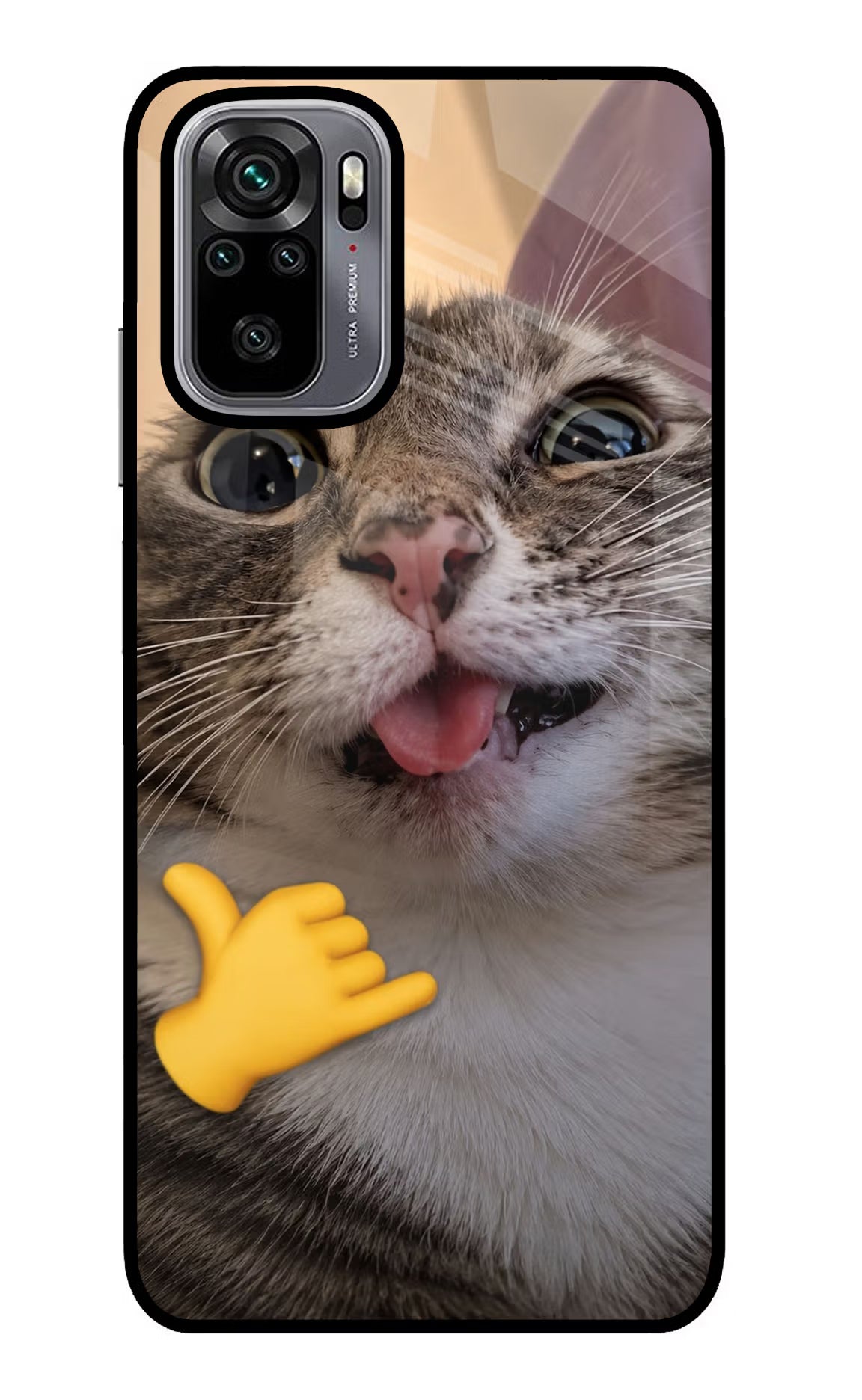 Silly Cat Call Redmi Note 10/10S Glass Case - Silly Cat Call Redmi Note 10/10S Glass Case Silly Cat Call Redmi Note 10/10S Glass Case