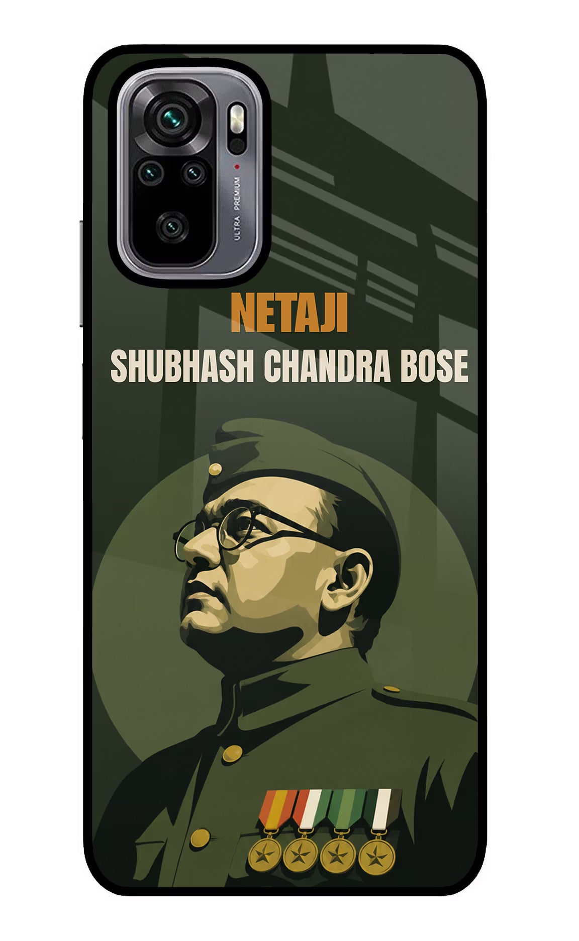 Netaji Legacy Redmi Note 10/10S Glass Case - Netaji Legacy Redmi Note 10/10S Glass Case Netaji Legacy Redmi Note 10/10S Glass Case