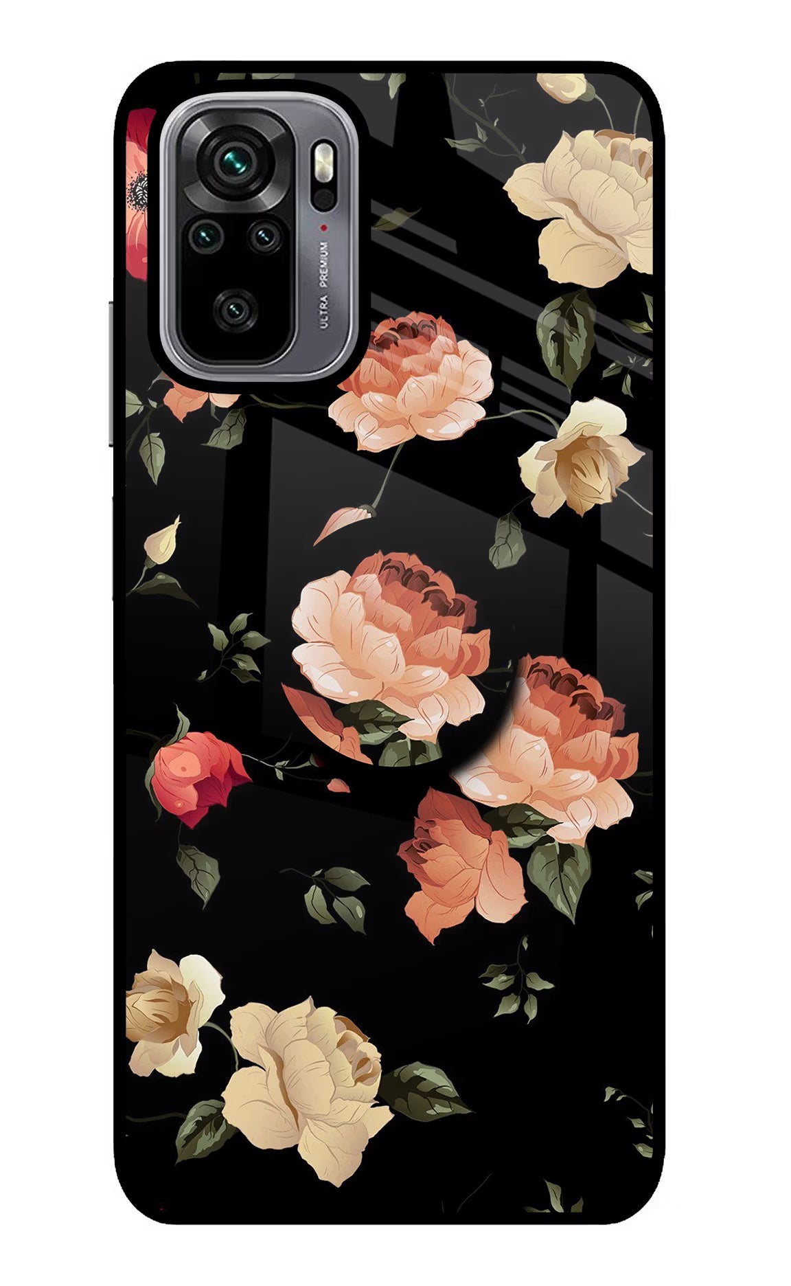 Flowers Redmi Note 10/10S Glass Case - Flowers Redmi Note 10/10S Glass Case Flowers Redmi Note 10/10S Glass Case