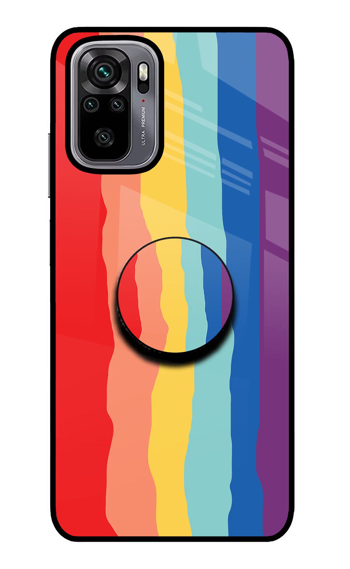Rainbow Redmi Note 10/10S Glass Case - Rainbow Redmi Note 10/10S Glass Case Rainbow Redmi Note 10/10S Glass Case