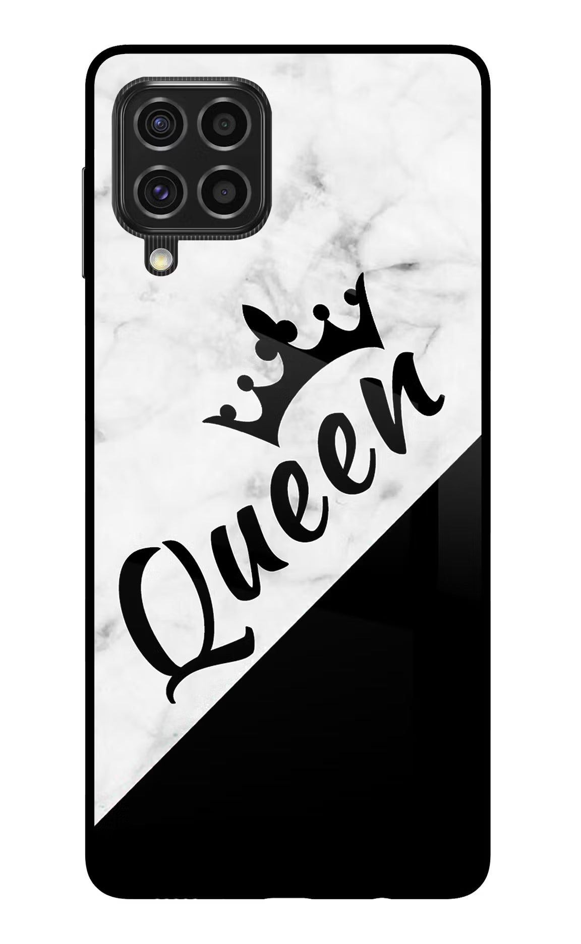 Queen Samsung F62 Back Cover - Queen Samsung F62 Glass Case Back Cover by Casekaro Queen Samsung F62 Glass Case Back Cover by Casekaro