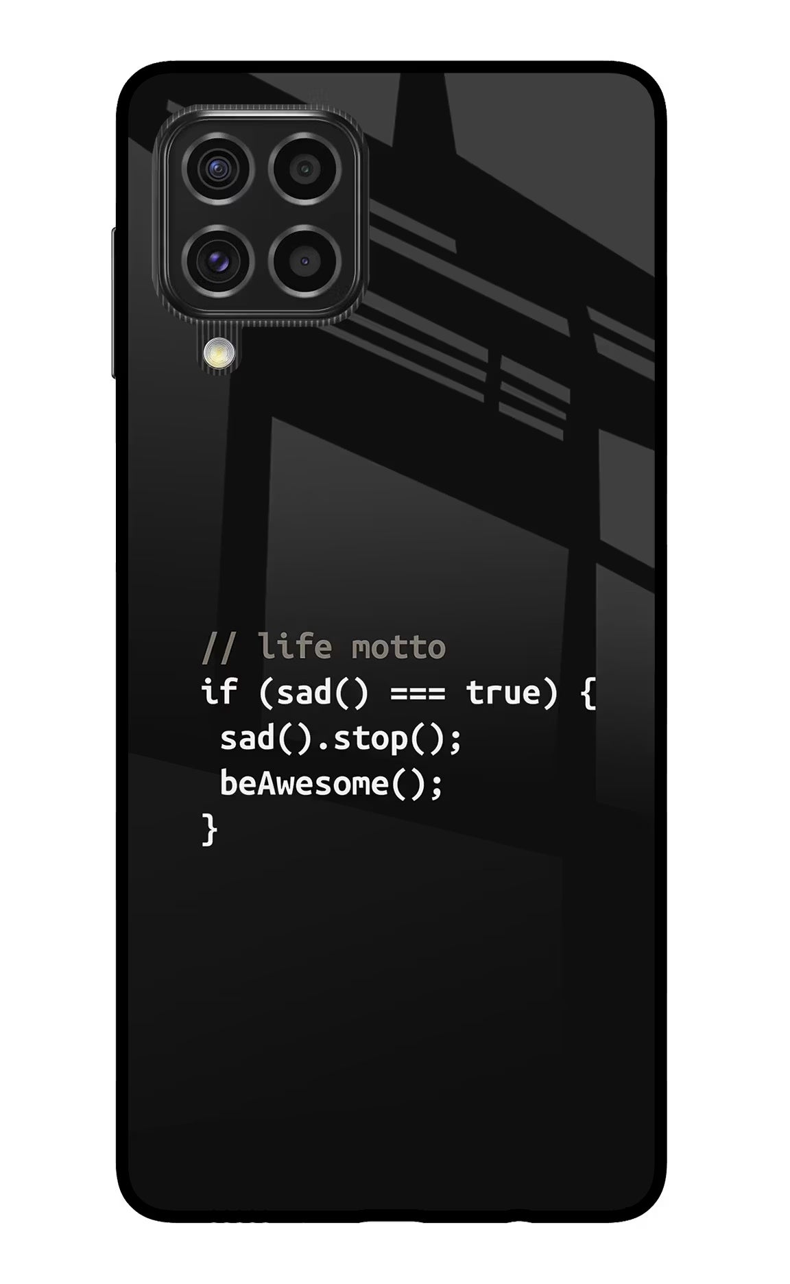 Life Motto Code Samsung F62 Back Cover - Life Motto Code Samsung F62 Glass Case Back Cover by Casekaro Life Motto Code Samsung F62 Glass Case Back Cover by Casekaro