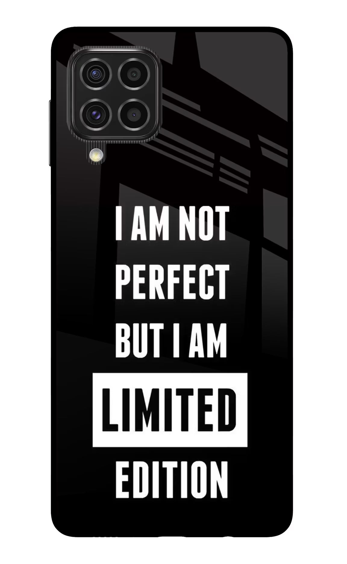 I Am Not Perfect But I Am Limited Edition Samsung F62 Back Cover - I Am Not Perfect But I Am Limited Edition Samsung F62 Glass Case Back Cover by Casekaro I Am Not Perfect But I Am Limited Edition Samsung F62 Glass Case Back Cover by Casekaro