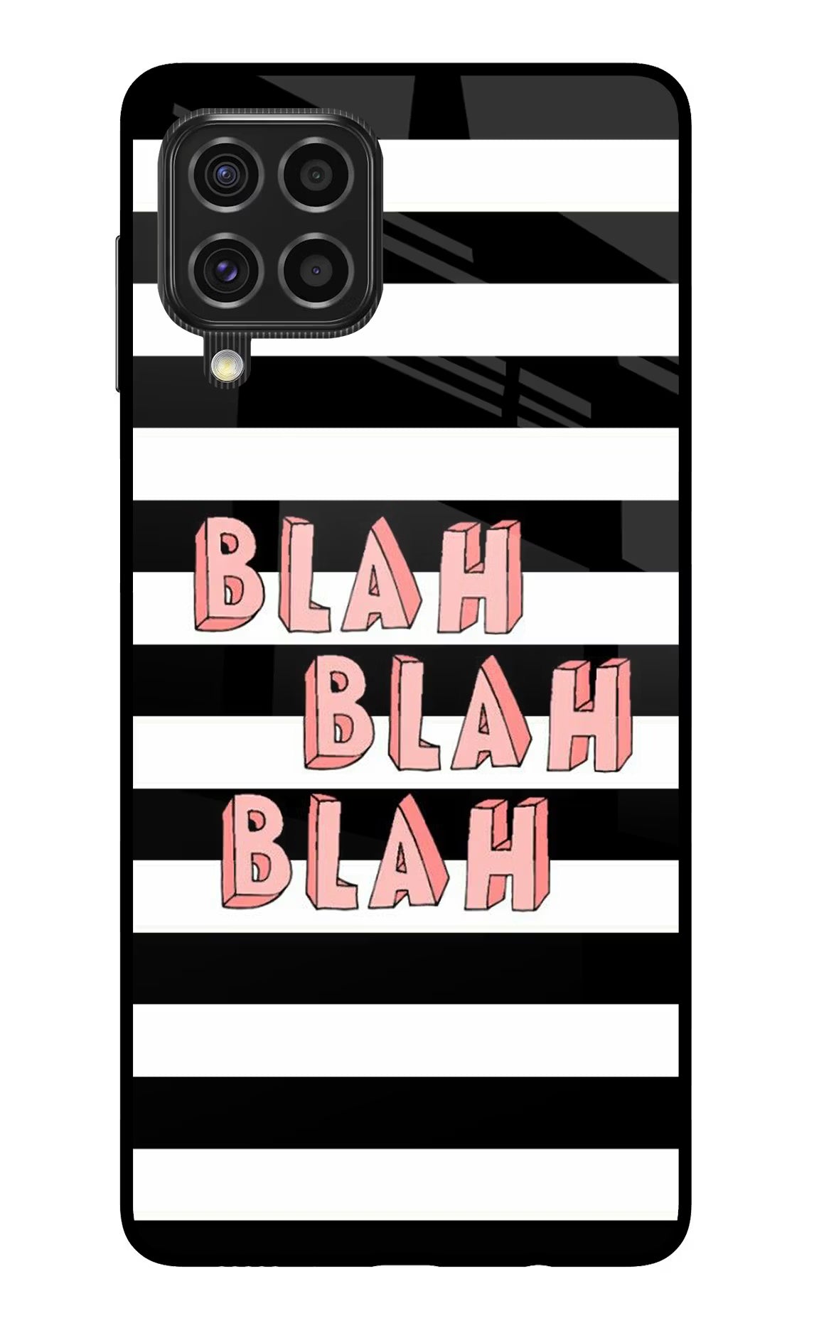 Blah Blah Blah Samsung F62 Back Cover - Blah Blah Blah Samsung F62 Glass Case Back Cover by Casekaro Blah Blah Blah Samsung F62 Glass Case Back Cover by Casekaro