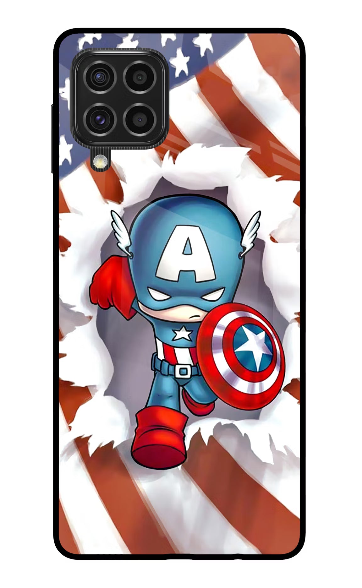 Captain America Samsung F62 Glass Case - Captain America Samsung F62 Glass Case Captain America Samsung F62 Glass Case