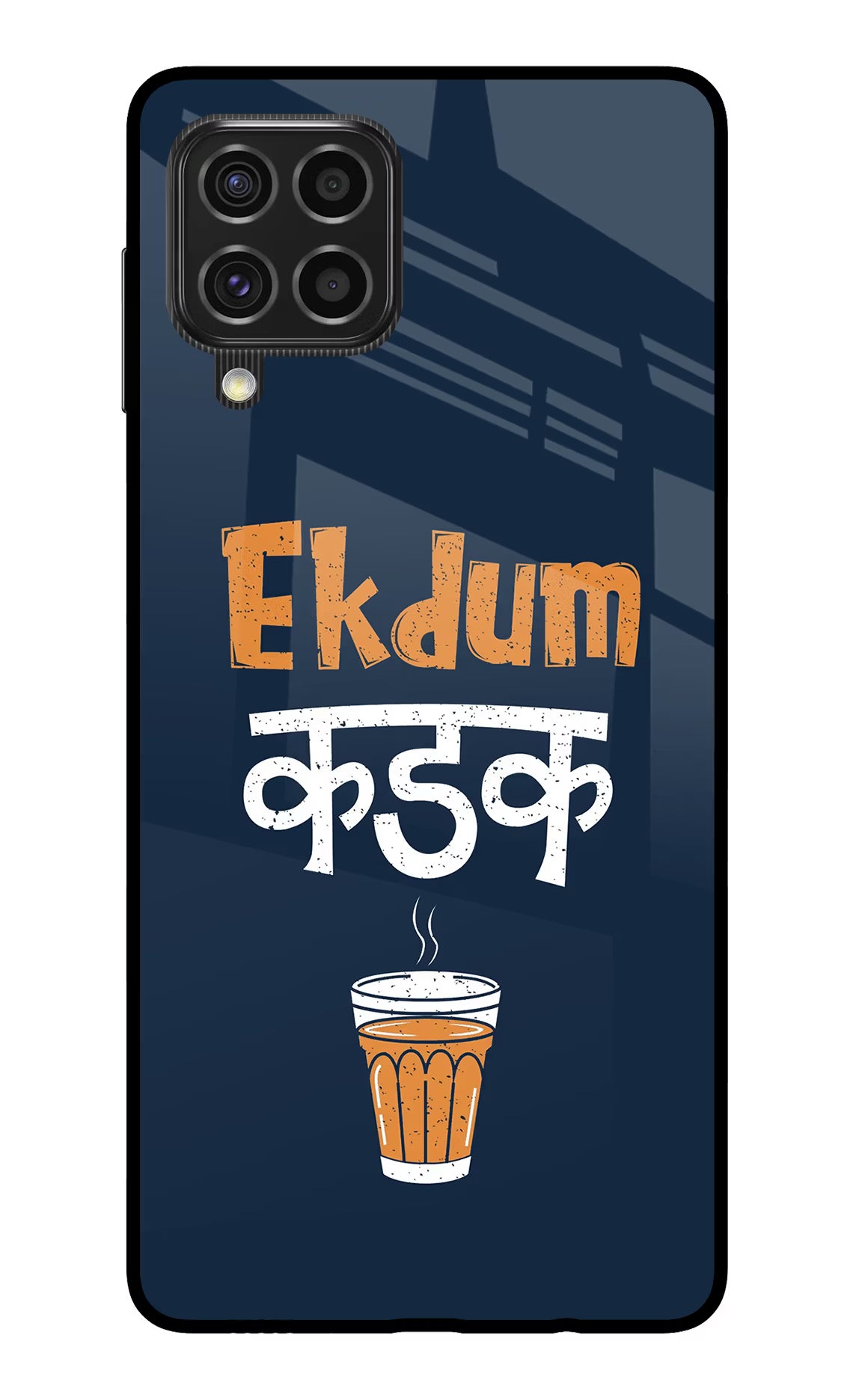 Ekdum Kadak Chai Samsung F62 Back Cover - Ekdum Kadak Chai Samsung F62 Glass Case Back Cover by Casekaro Ekdum Kadak Chai Samsung F62 Glass Case Back Cover by Casekaro