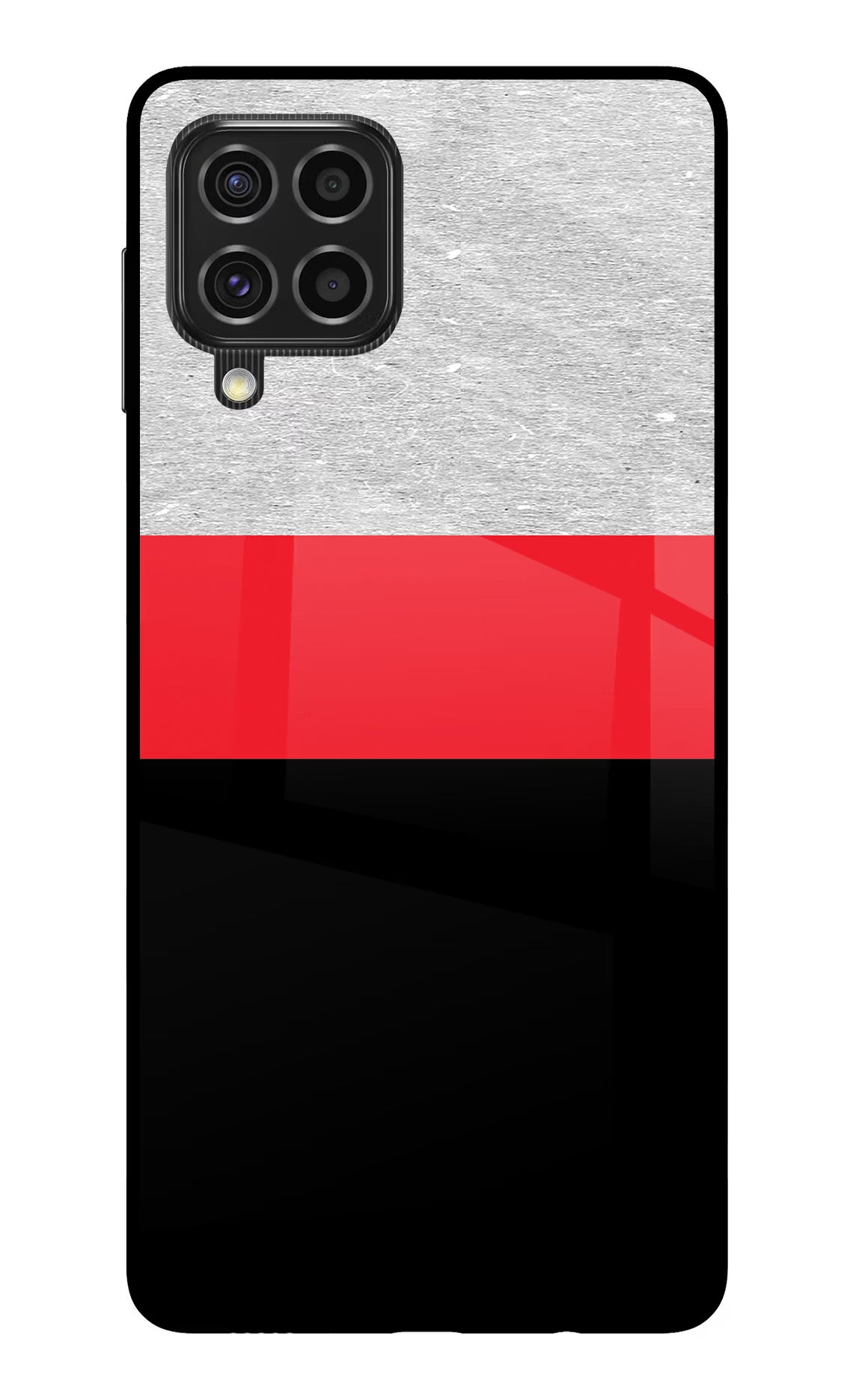 Tri Color Pattern Samsung F62 Back Cover - Tri Color Pattern Samsung F62 Glass Case Back Cover by Casekaro Tri Color Pattern Samsung F62 Glass Case Back Cover by Casekaro