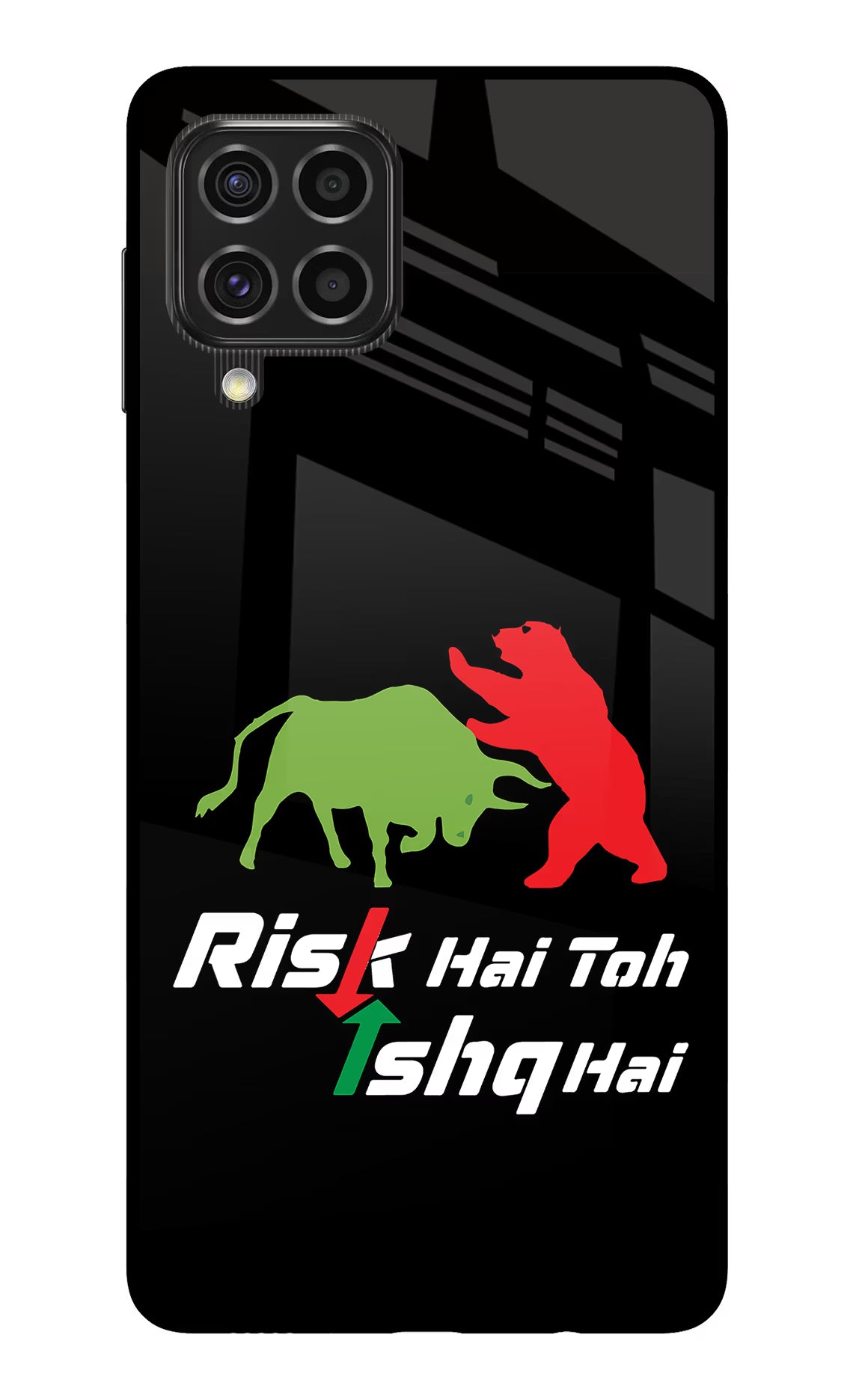 Risk Hai Toh Ishq Hai Samsung F62 Back Cover - Risk Hai Toh Ishq Hai Samsung F62 Glass Case Back Cover by Casekaro Risk Hai Toh Ishq Hai Samsung F62 Glass Case Back Cover by Casekaro