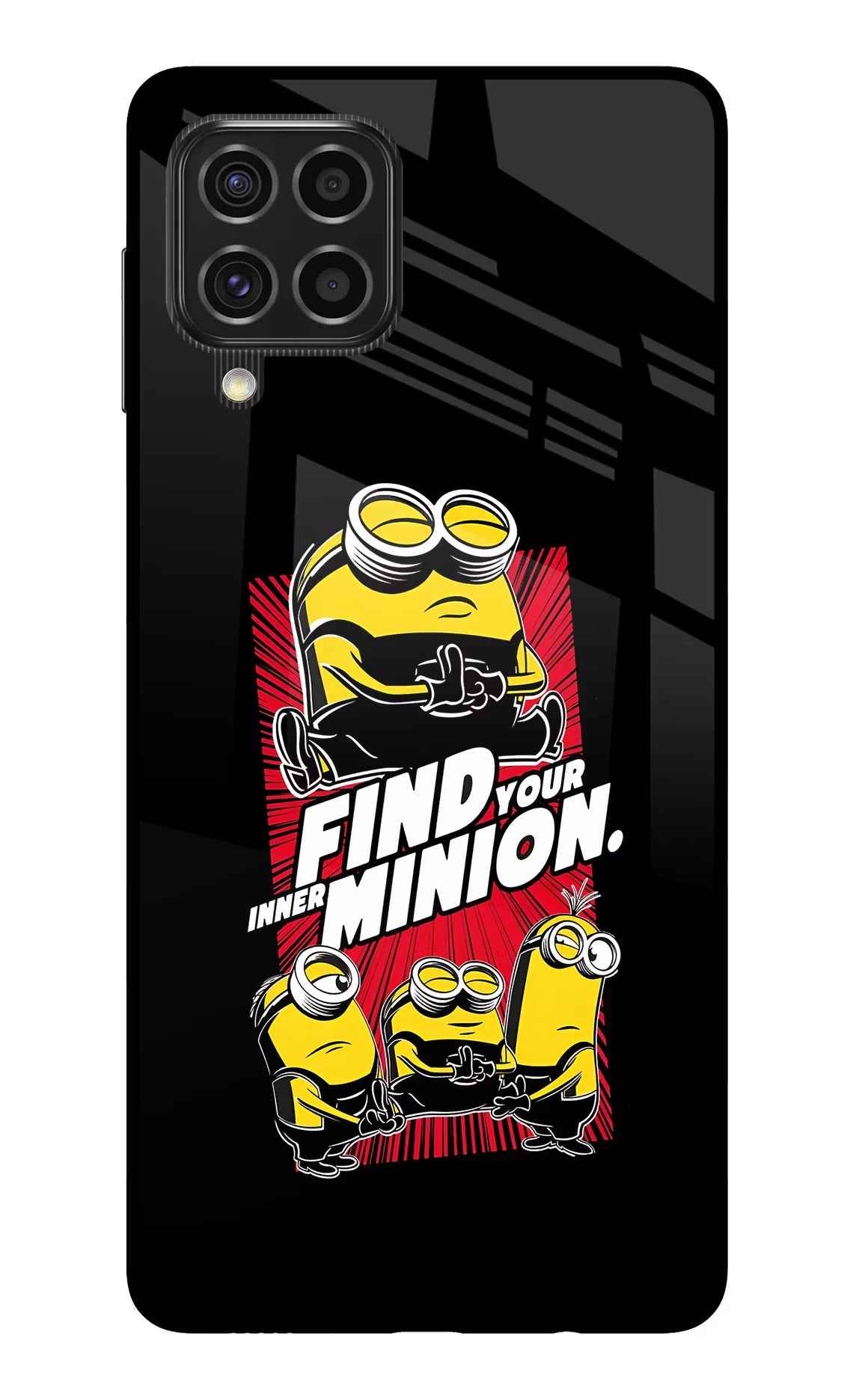 Find your inner Minion Samsung F62 Back Cover - Find your inner Minion Samsung F62 Glass Case Back Cover by Casekaro Find your inner Minion Samsung F62 Glass Case Back Cover by Casekaro