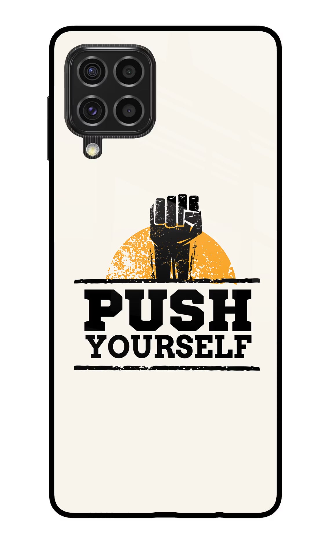 Push Yourself Samsung F62 Back Cover - Push Yourself Samsung F62 Glass Case Back Cover by Casekaro Push Yourself Samsung F62 Glass Case Back Cover by Casekaro