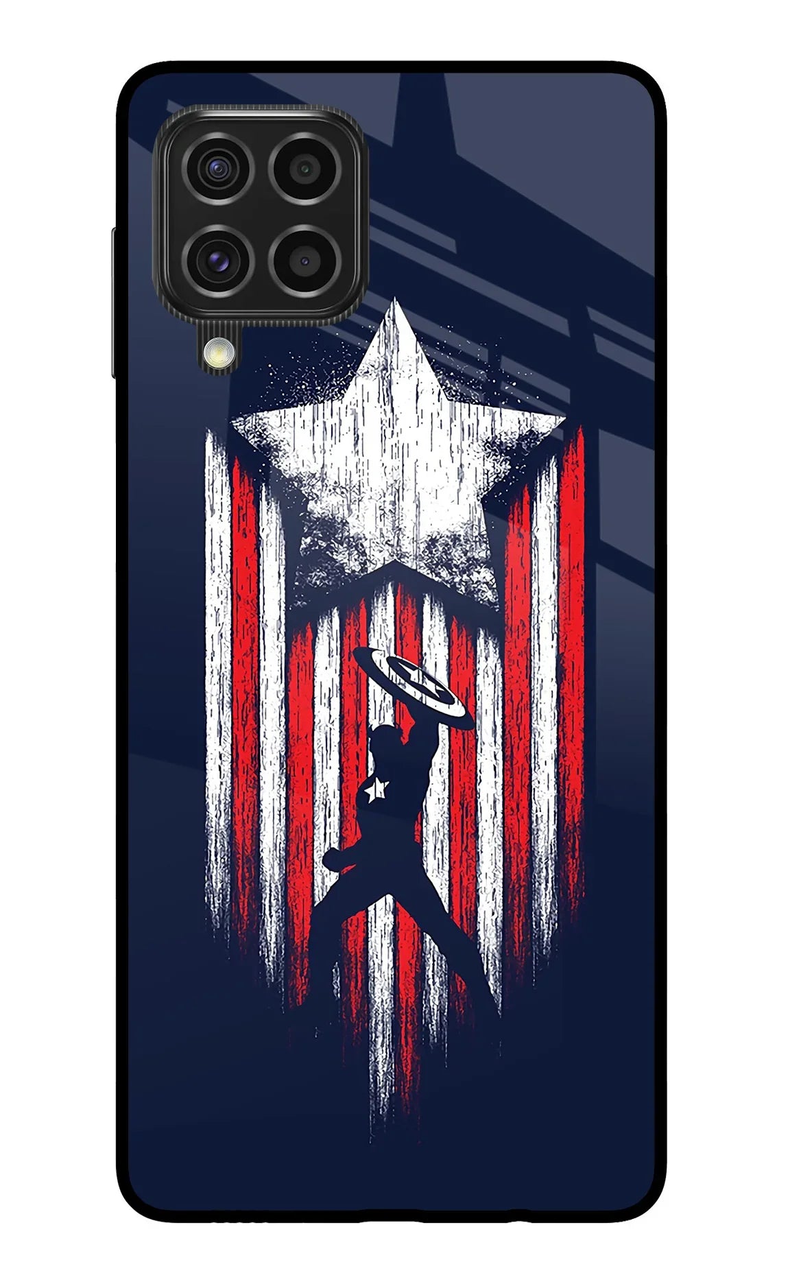Captain America Marvel Art Samsung F62 Glass Case - Captain America Marvel Art Samsung F62 Glass Case Captain America Marvel Art Samsung F62 Glass Case