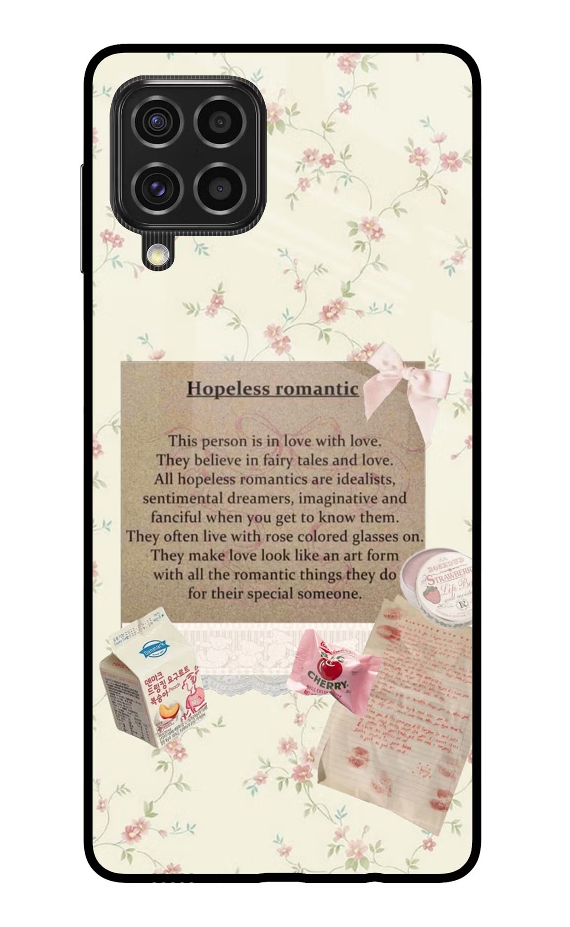 Hopeless Romantic Samsung F62 Glass Case - Hopeless Romantic Samsung F62 Glass Case Hopeless Romantic Samsung F62 Glass Case