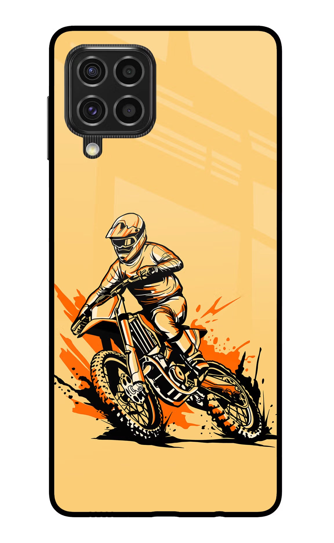 Off-Road Fury Samsung F62 Back Cover - Off-Road Fury Samsung F62 Glass Case Back Cover by Casekaro Off-Road Fury Samsung F62 Glass Case Back Cover by Casekaro