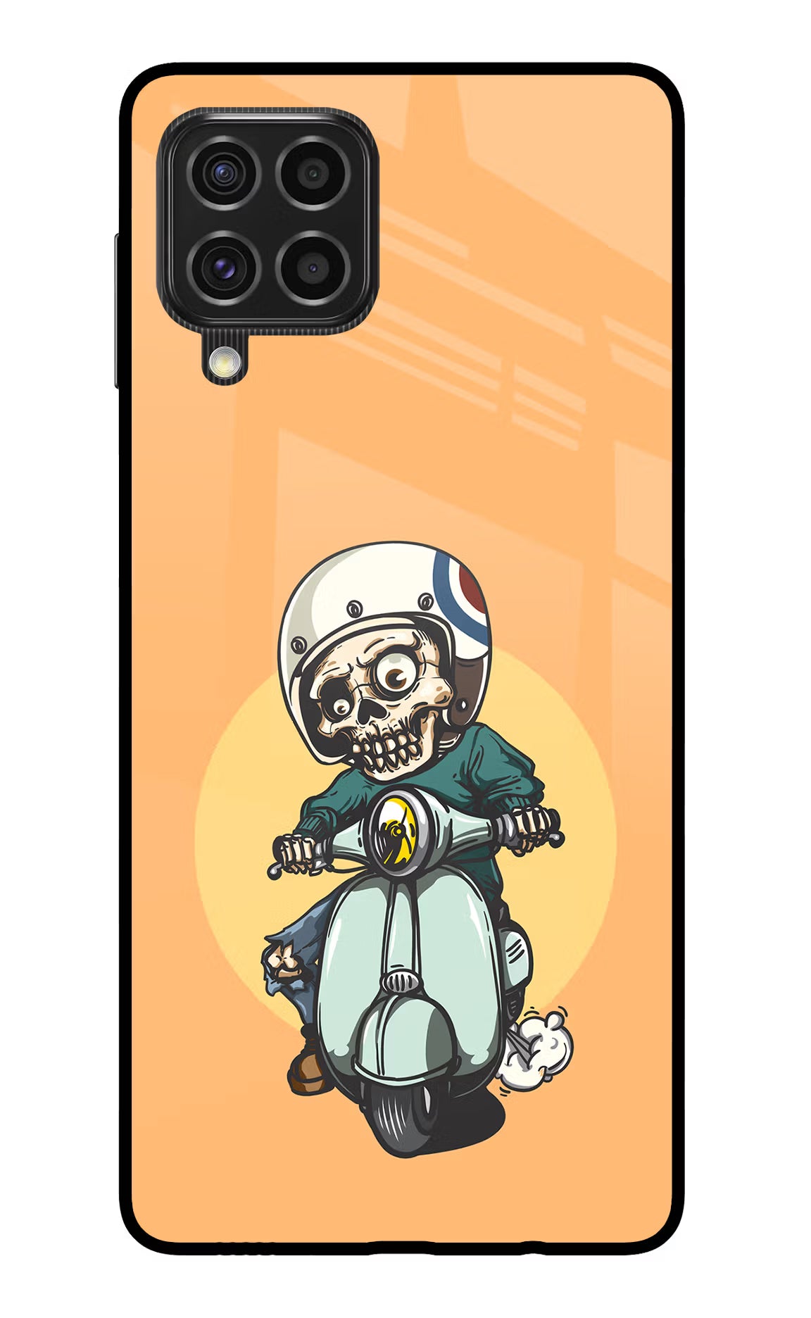 Undead Biker Samsung F62 Glass Case - Undead Biker Samsung F62 Glass Case Undead Biker Samsung F62 Glass Case