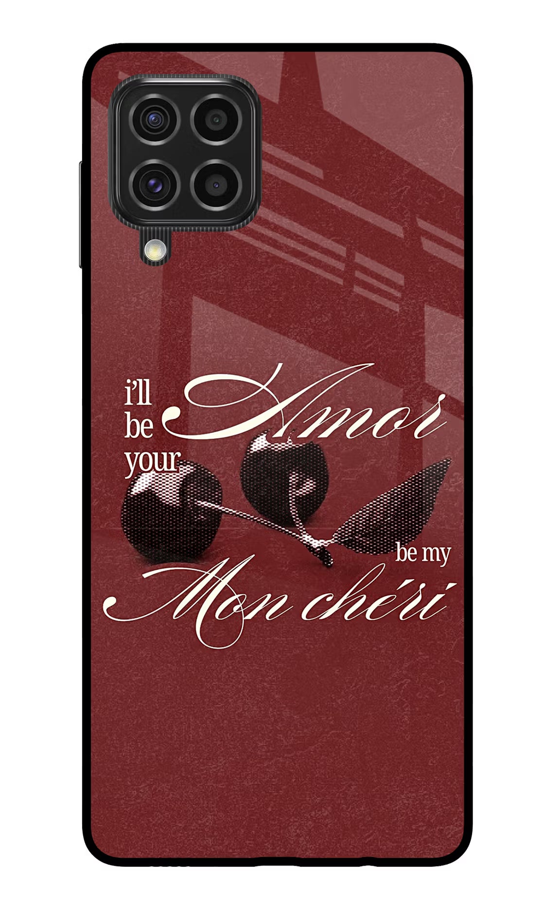 Velvet Cherry Samsung F62 Glass Case - Velvet Cherry Samsung F62 Glass Case Velvet Cherry Samsung F62 Glass Case
