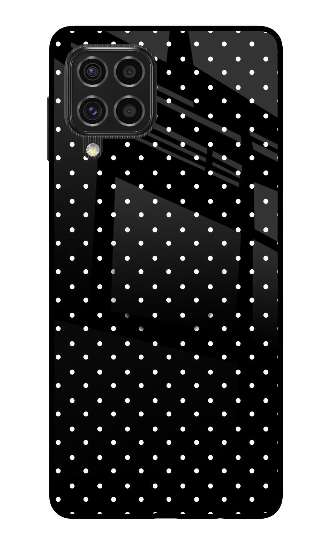 White Dots Samsung F62 Glass Case - White Dots Samsung F62 Glass Case White Dots Samsung F62 Glass Case