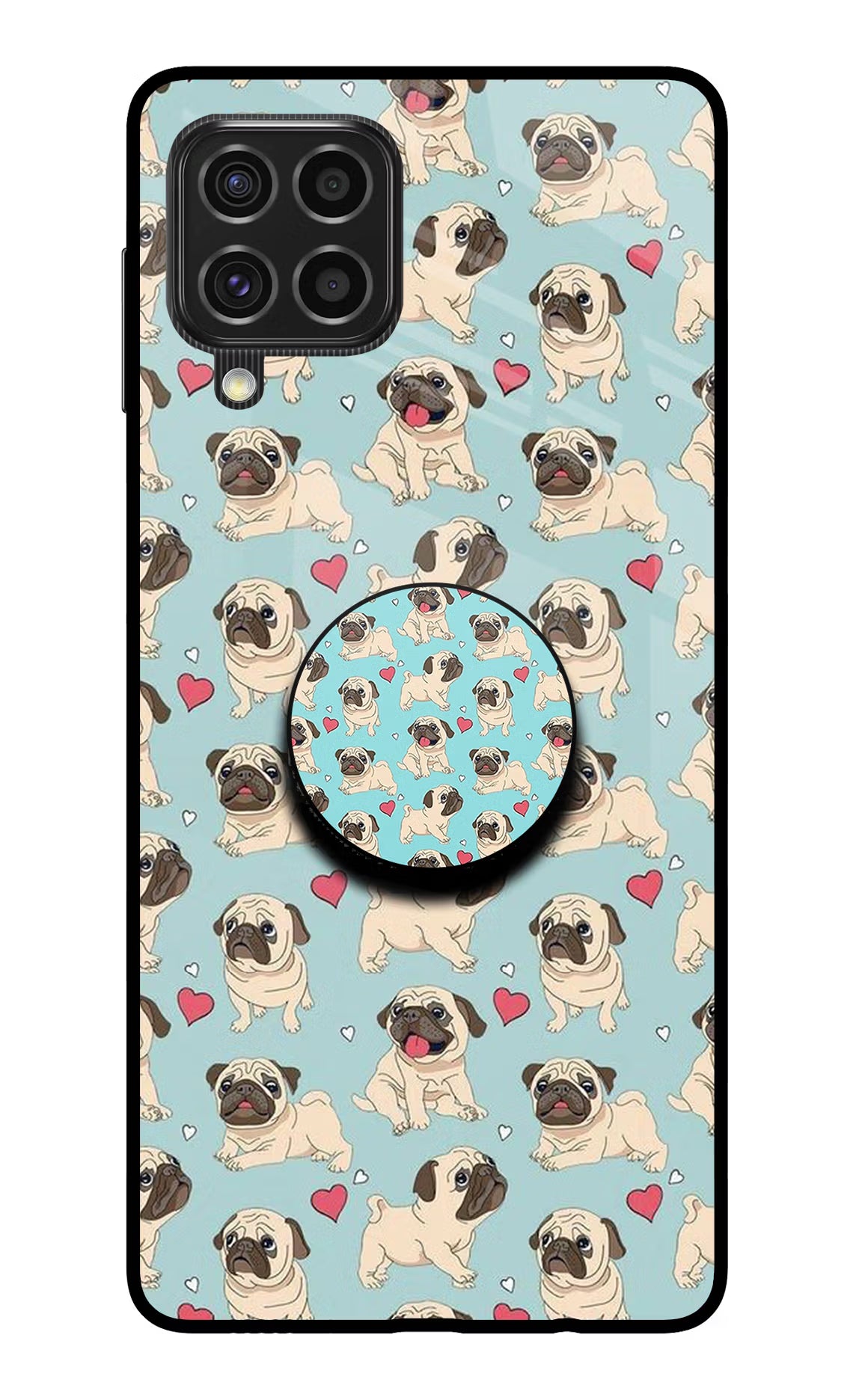 Pug Dog Samsung F62 Glass Case - Pug Dog Samsung F62 Glass Case Pug Dog Samsung F62 Glass Case