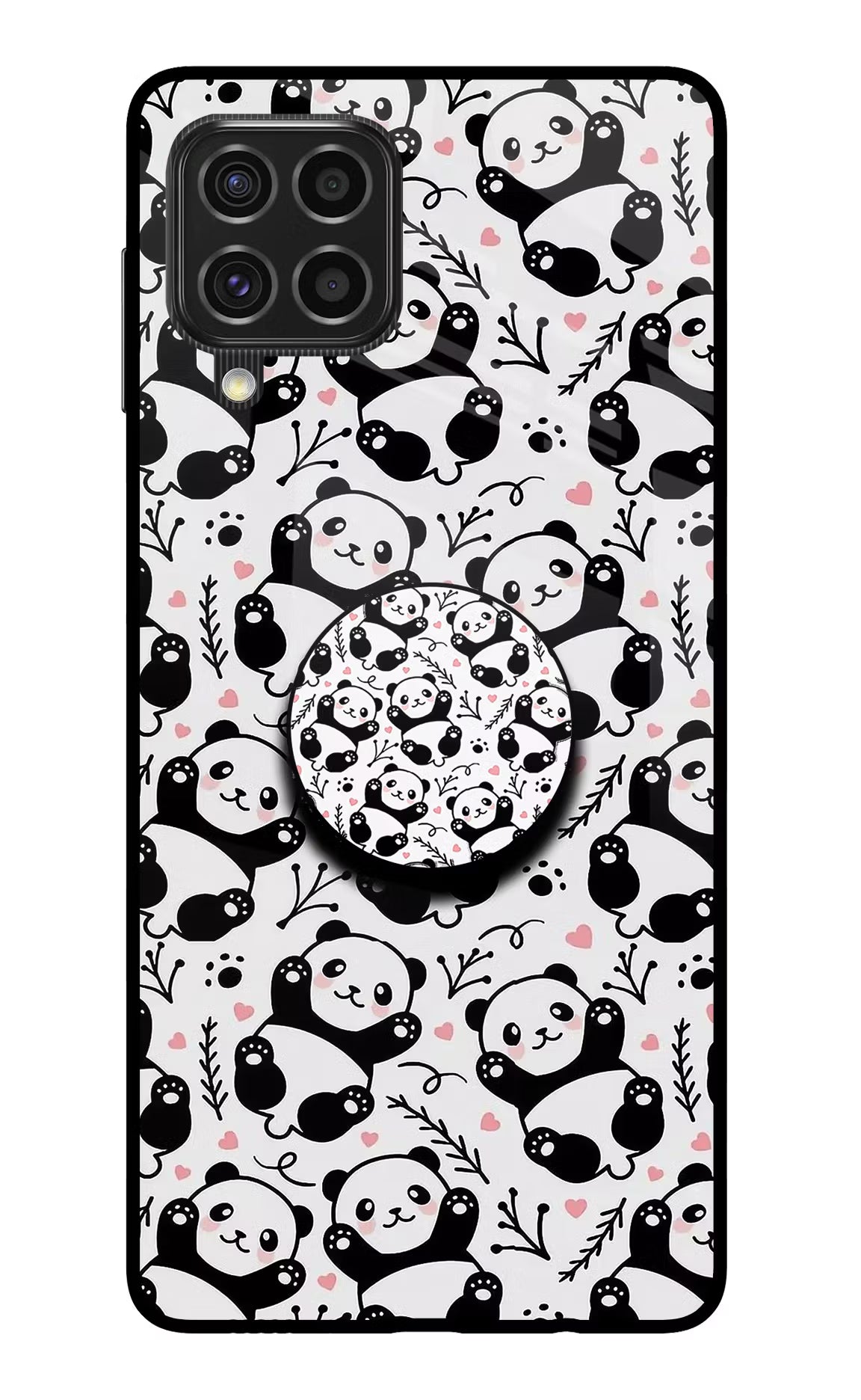Cute Panda Samsung F62 Glass Case - Cute Panda Samsung F62 Glass Case Cute Panda Samsung F62 Glass Case