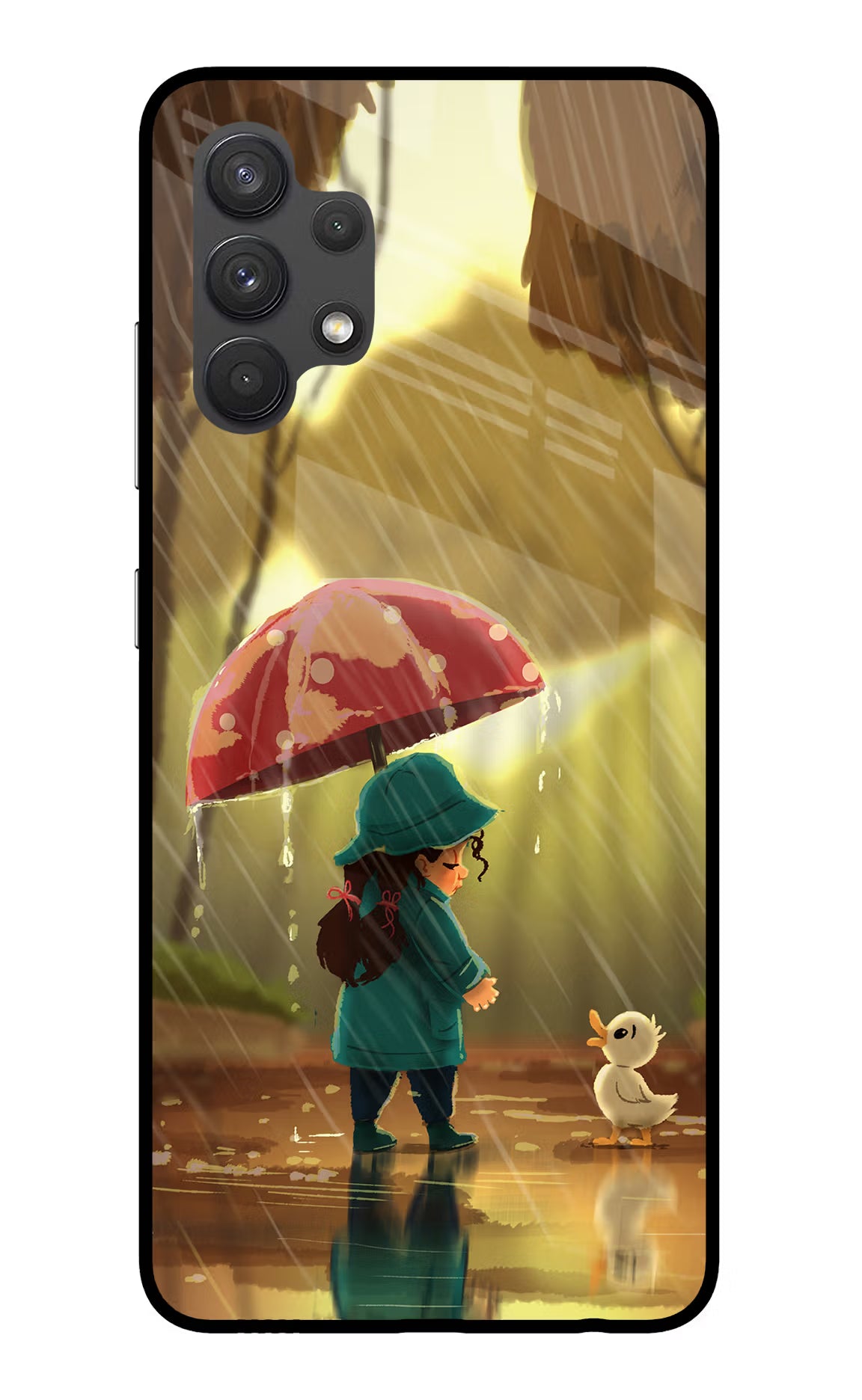Rainy Day Samsung A32 4G Glass Case - Rainy Day Samsung A32 4G Glass Case Rainy Day Samsung A32 4G Glass Case