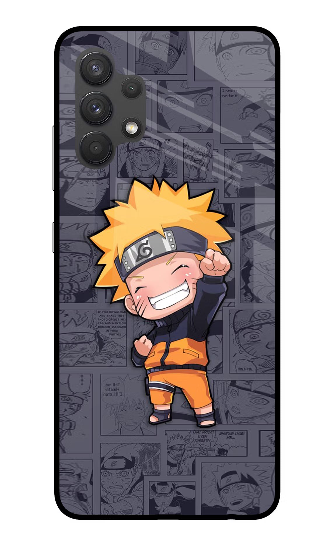 Chota Naruto Samsung A32 4G Glass Case - Chota Naruto Samsung A32 4G Glass Case Chota Naruto Samsung A32 4G Glass Case