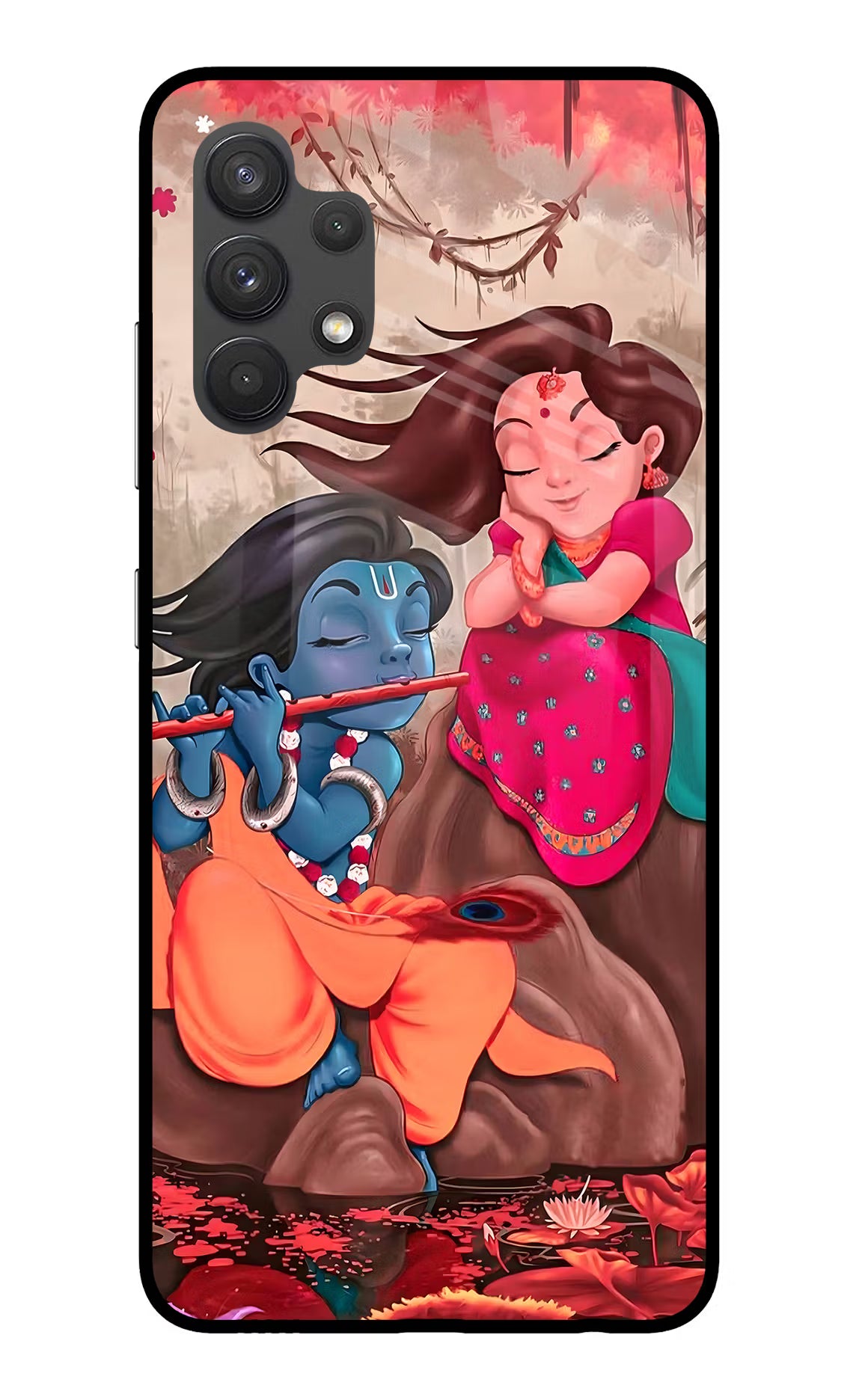 Radhe Krishna Samsung A32 4G Glass Case - Radhe Krishna Samsung A32 4G Glass Case Radhe Krishna Samsung A32 4G Glass Case