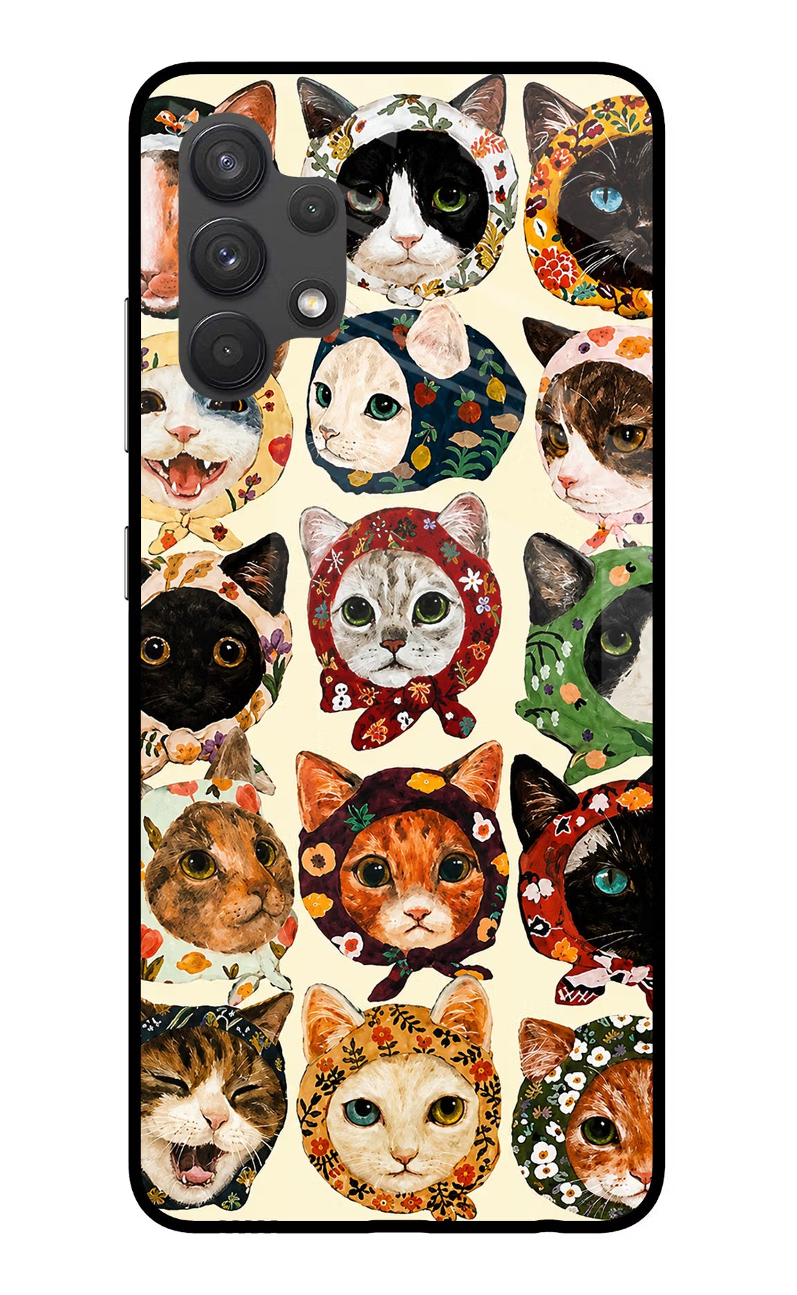 Cool Cat Samsung A32 4G Glass Case - Cool Cat Samsung A32 4G Glass Case Cool Cat Samsung A32 4G Glass Case