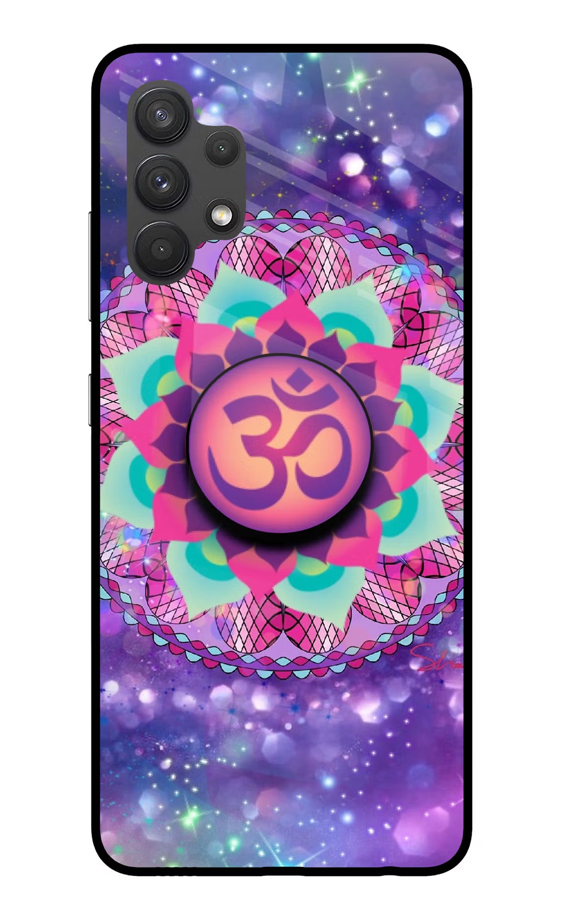 Om Purple Samsung A32 4G Glass Case - Om Purple Samsung A32 4G Glass Case Om Purple Samsung A32 4G Glass Case