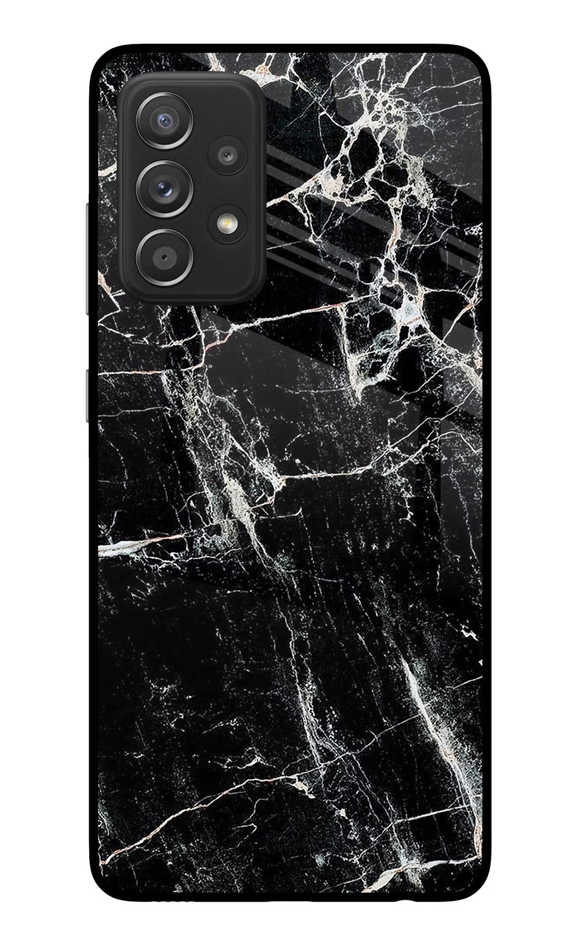 Black Marble Texture Samsung A52/A52s 5G Back Cover - Black Marble Texture Samsung A52/A52s 5G Glass Case Back Cover by Casekaro Black Marble Texture Samsung A52/A52s 5G Glass Case Back Cover by Casekaro