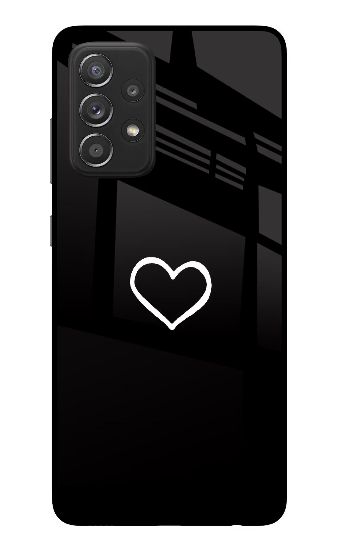 Heart Samsung A52/A52s 5G Back Cover - Heart Samsung A52/A52s 5G Glass Case Back Cover by Casekaro Heart Samsung A52/A52s 5G Glass Case Back Cover by Casekaro