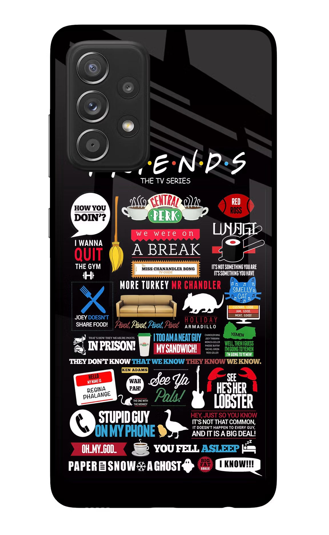 FRIENDS Samsung A52/A52s 5G Back Cover - FRIENDS Samsung A52/A52s 5G Glass Case Back Cover by Casekaro FRIENDS Samsung A52/A52s 5G Glass Case Back Cover by Casekaro