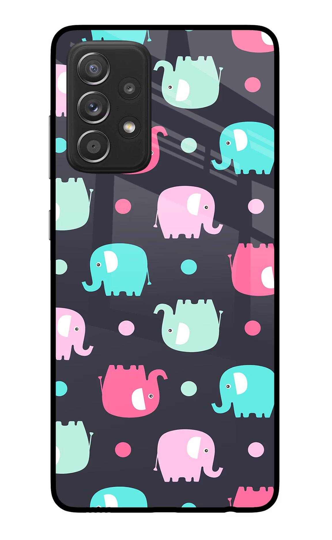 Elephants Samsung A52/A52s 5G Glass Case - Elephants Samsung A52/A52s 5G Glass Case Elephants Samsung A52/A52s 5G Glass Case