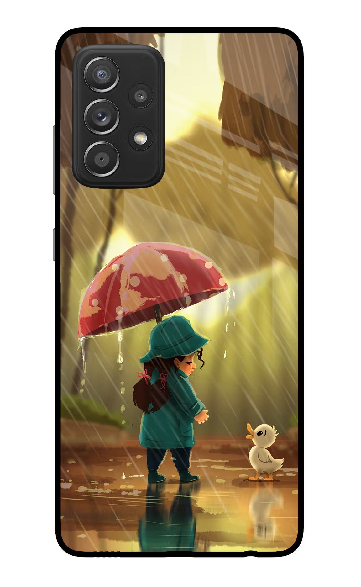 Rainy Day Samsung A52/A52s 5G Back Cover - Rainy Day Samsung A52/A52s 5G Glass Case Back Cover by Casekaro Rainy Day Samsung A52/A52s 5G Glass Case Back Cover by Casekaro