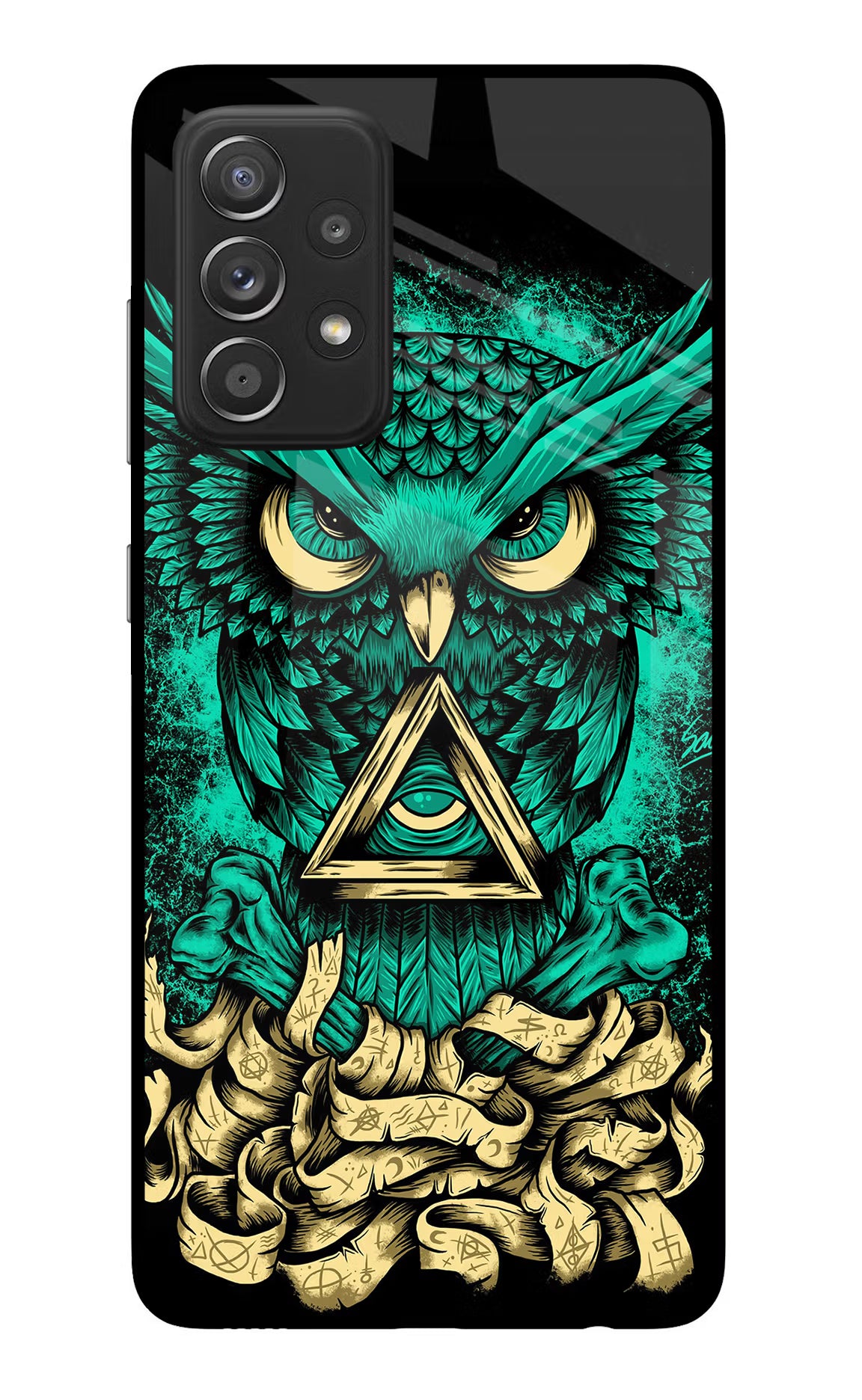 Green Owl Samsung A52/A52s 5G Glass Case - Green Owl Samsung A52/A52s 5G Glass Case Green Owl Samsung A52/A52s 5G Glass Case