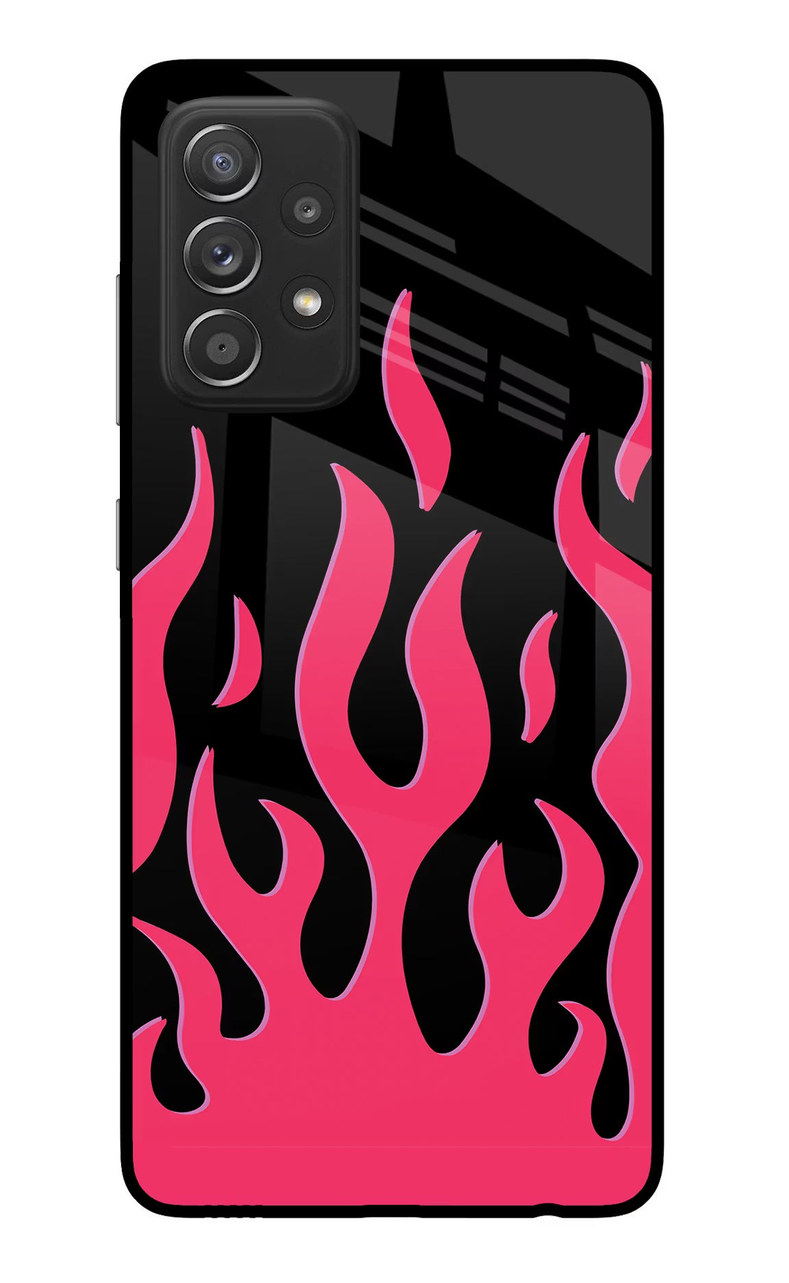Fire Flames Samsung A52/A52s 5G Back Cover - Fire Flames Samsung A52/A52s 5G Glass Case Back Cover by Casekaro Fire Flames Samsung A52/A52s 5G Glass Case Back Cover by Casekaro