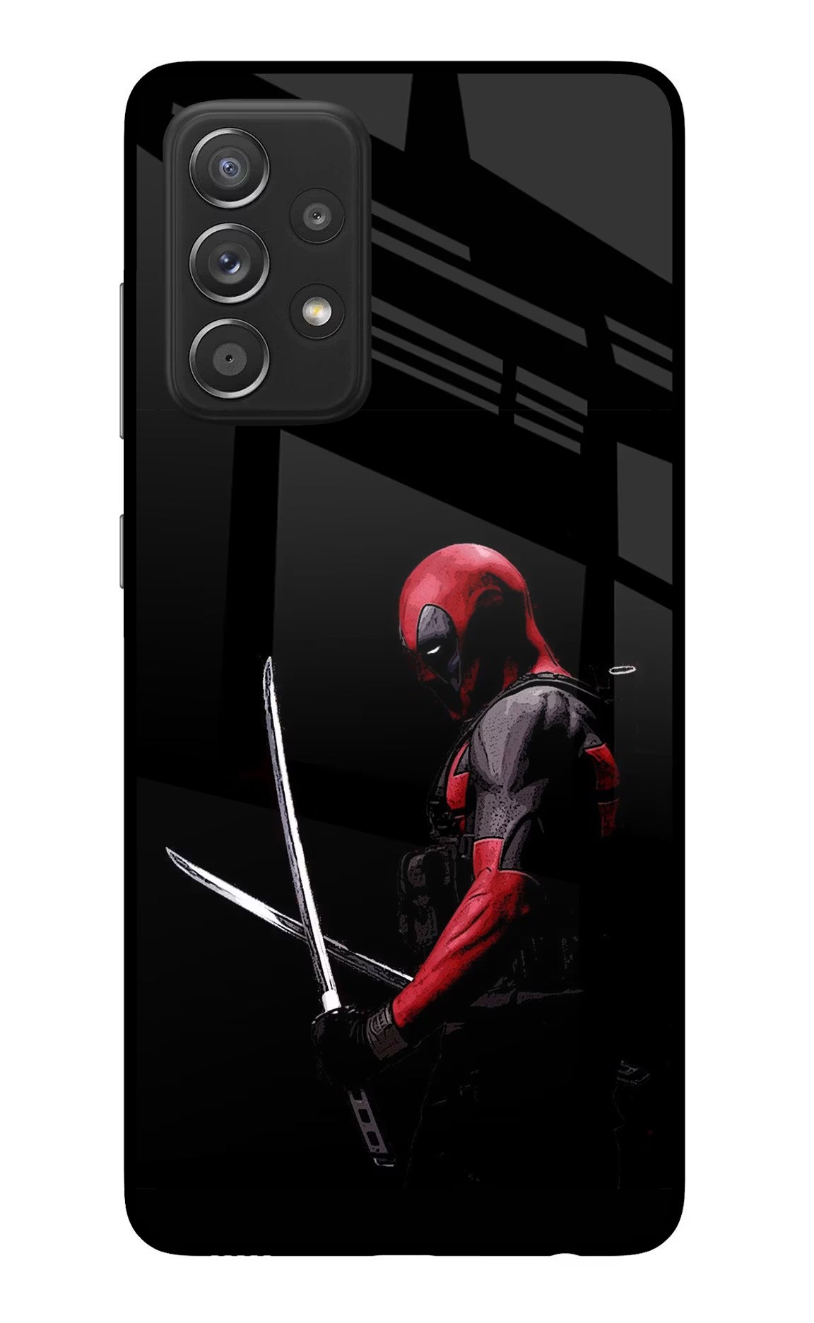 Deadpool Samsung A52/A52s 5G Back Cover - Deadpool Samsung A52/A52s 5G Glass Case Back Cover by Casekaro Deadpool Samsung A52/A52s 5G Glass Case Back Cover by Casekaro