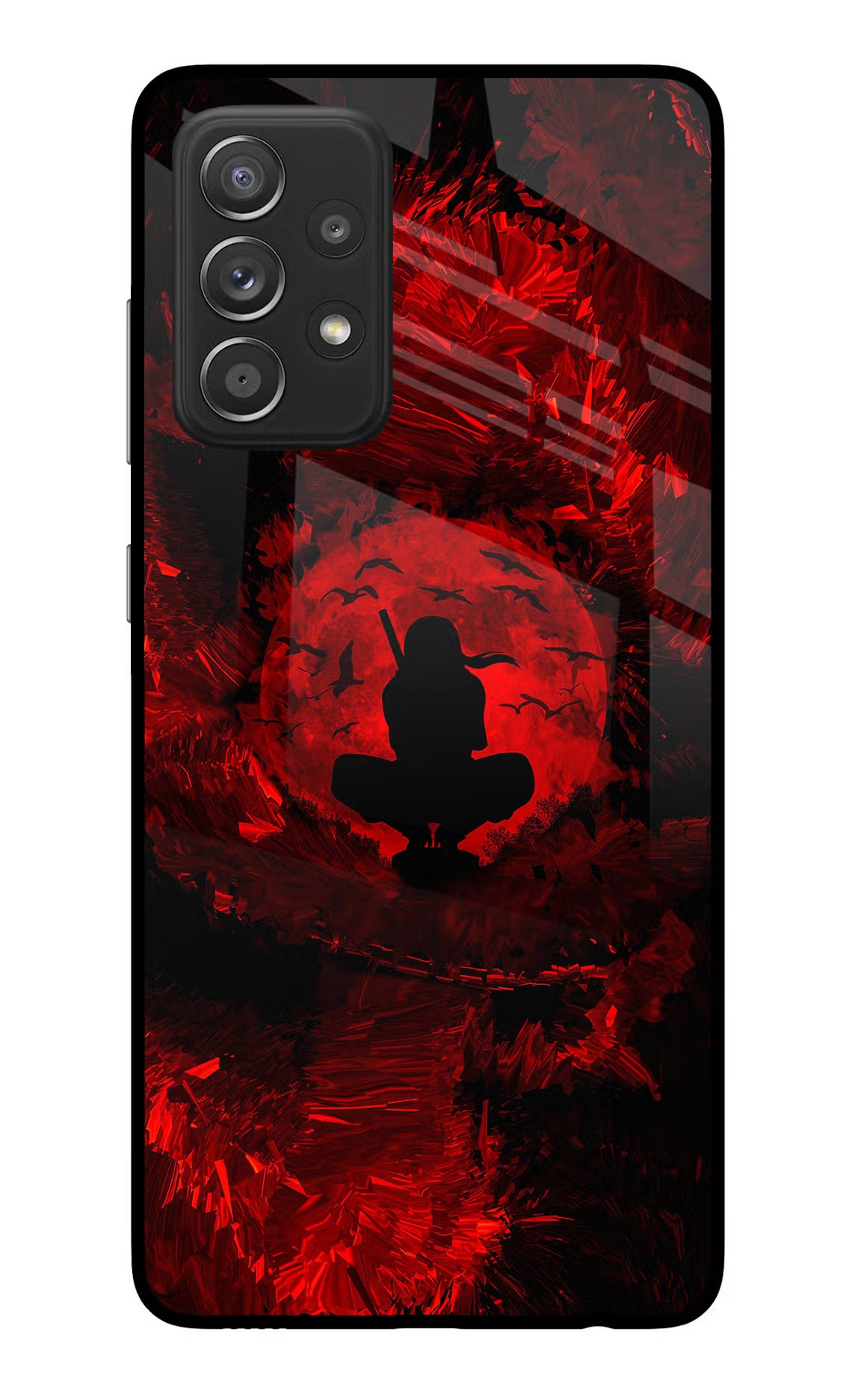 Itachi Uchiha Samsung A52/A52s 5G Back Cover - Itachi Uchiha Samsung A52/A52s 5G Glass Case Back Cover by Casekaro Itachi Uchiha Samsung A52/A52s 5G Glass Case Back Cover by Casekaro