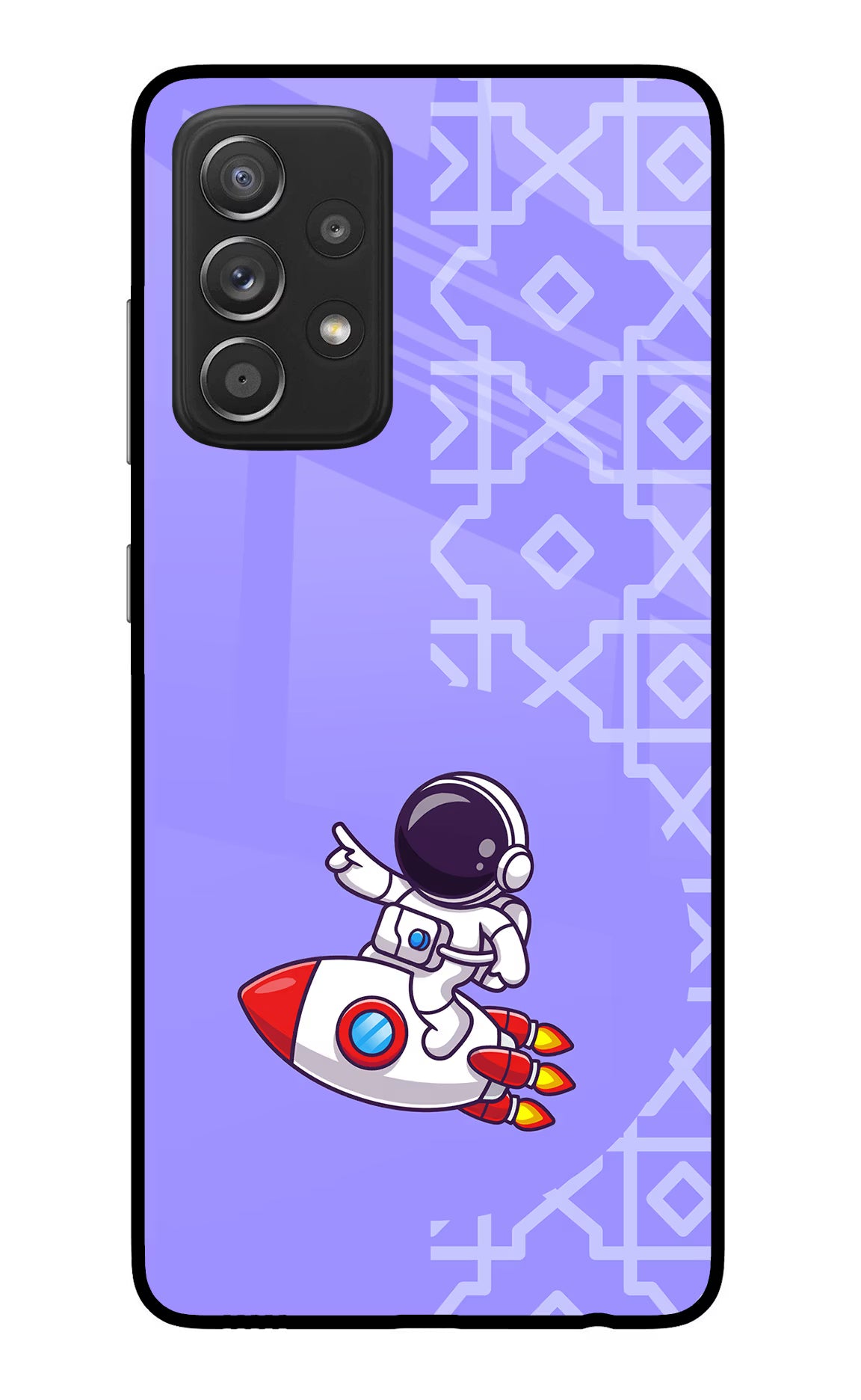 Cute Astronaut Samsung A52/A52s 5G Back Cover - Cute Astronaut Samsung A52/A52s 5G Glass Case Back Cover by Casekaro Cute Astronaut Samsung A52/A52s 5G Glass Case Back Cover by Casekaro