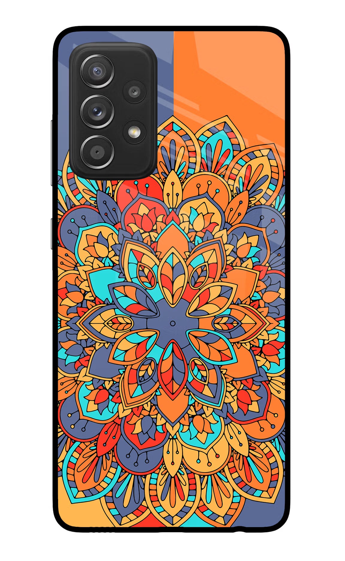 Color Mandala Samsung A52/A52s 5G Back Cover - Color Mandala Samsung A52/A52s 5G Glass Case Back Cover by Casekaro Color Mandala Samsung A52/A52s 5G Glass Case Back Cover by Casekaro