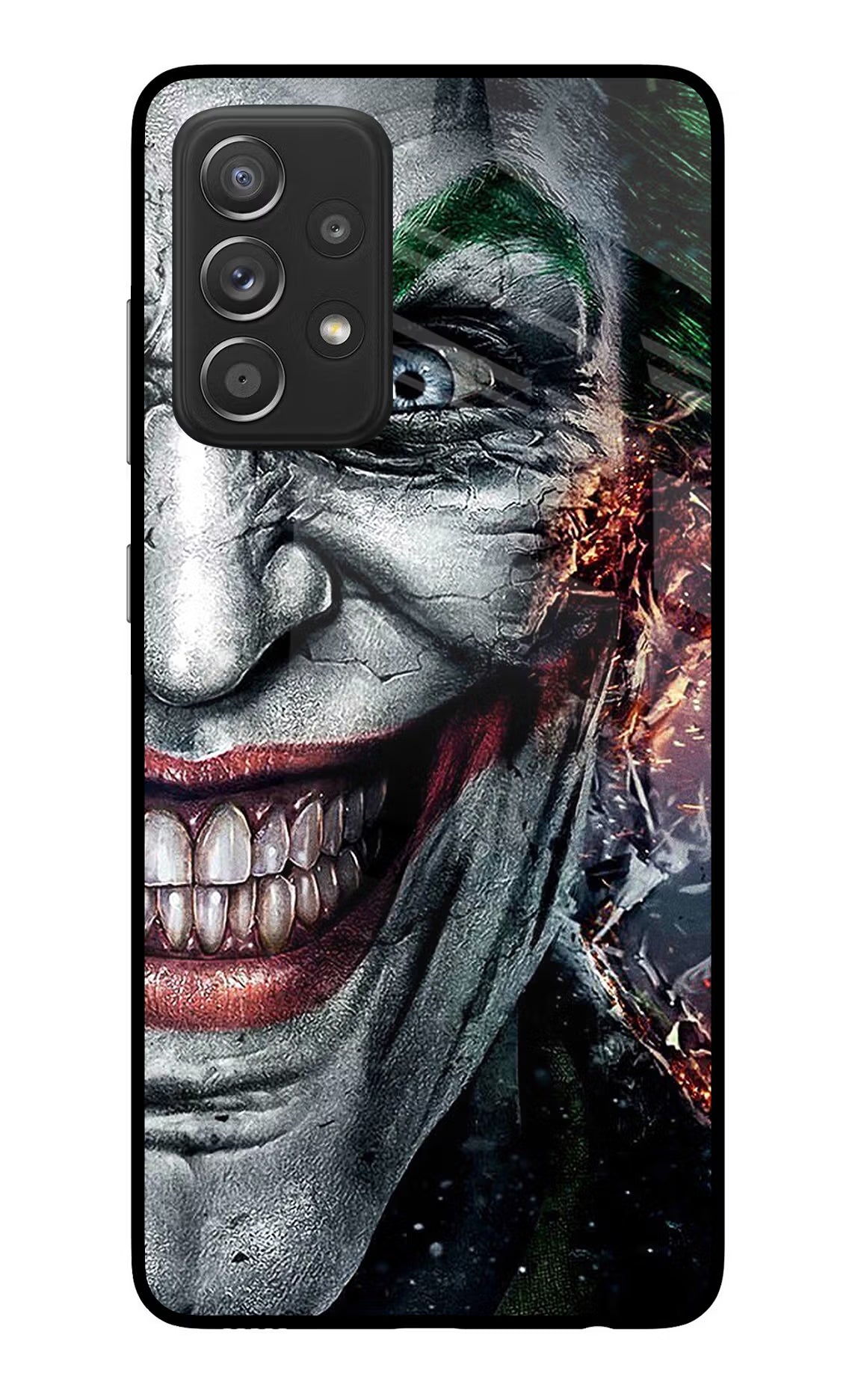 Joker Cam Samsung A52/A52s 5G Back Cover - Joker Cam Samsung A52/A52s 5G Glass Case Back Cover by Casekaro Joker Cam Samsung A52/A52s 5G Glass Case Back Cover by Casekaro