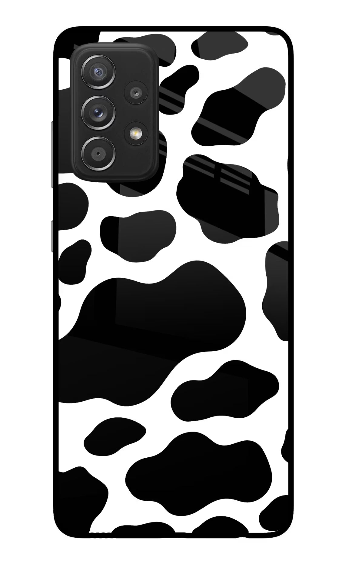 Cow Spots Samsung A52/A52s 5G Back Cover - Cow Spots Samsung A52/A52s 5G Glass Case Back Cover by Casekaro Cow Spots Samsung A52/A52s 5G Glass Case Back Cover by Casekaro
