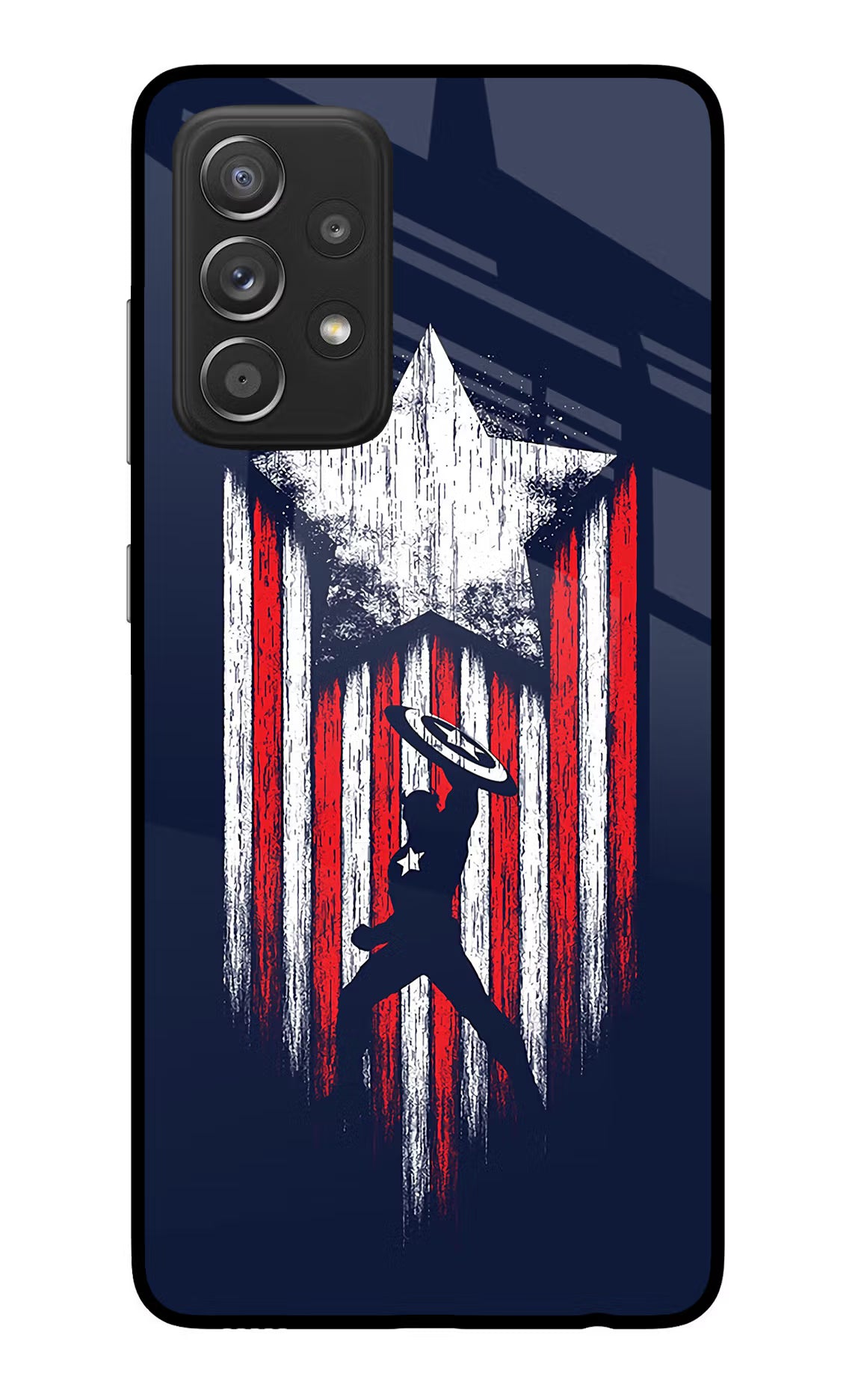 Captain America Marvel Art Samsung A52/A52s 5G Back Cover - Captain America Marvel Art Samsung A52/A52s 5G Glass Case Back Cover by Casekaro Captain America Marvel Art Samsung A52/A52s 5G Glass Case Back Cover by Casekaro