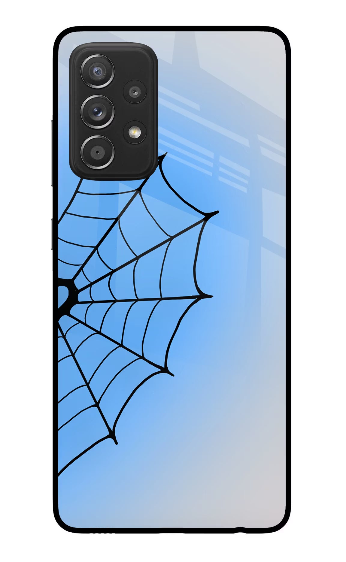 Blue Web Samsung A52/A52s 5G Glass Case - Blue Web Samsung A52/A52s 5G Glass Case Blue Web Samsung A52/A52s 5G Glass Case