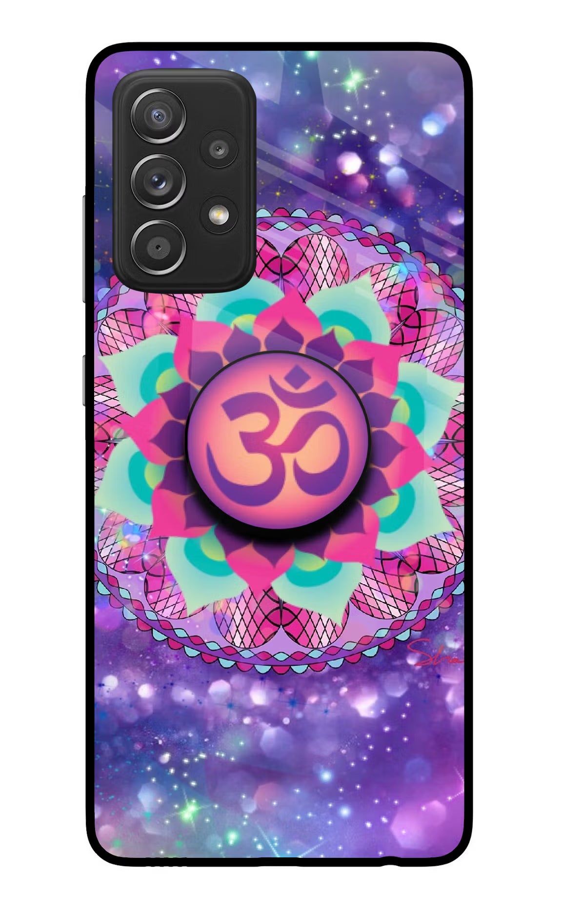 Om Purple Samsung A52/A52s 5G Glass Case - Om Purple Samsung A52/A52s 5G Glass Case Om Purple Samsung A52/A52s 5G Glass Case