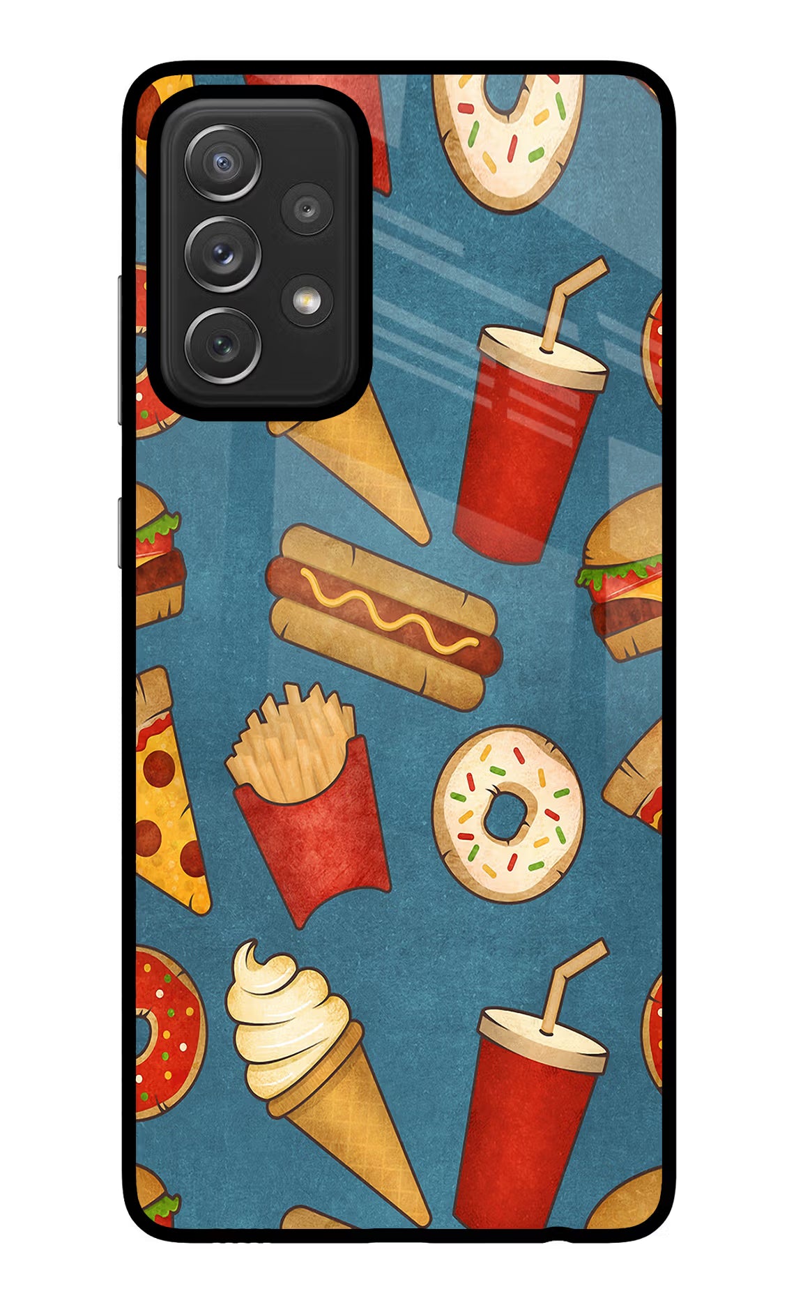 Foodie Samsung A72 Back Cover - Foodie Samsung A72 Glass Case Back Cover by Casekaro Foodie Samsung A72 Glass Case Back Cover by Casekaro