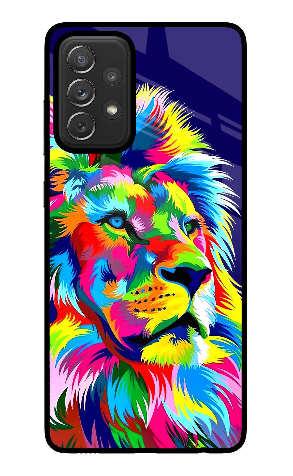 Vector Art Lion Samsung A72 Back Cover - Vector Art Lion Samsung A72 Glass Case Back Cover by Casekaro Vector Art Lion Samsung A72 Glass Case Back Cover by Casekaro